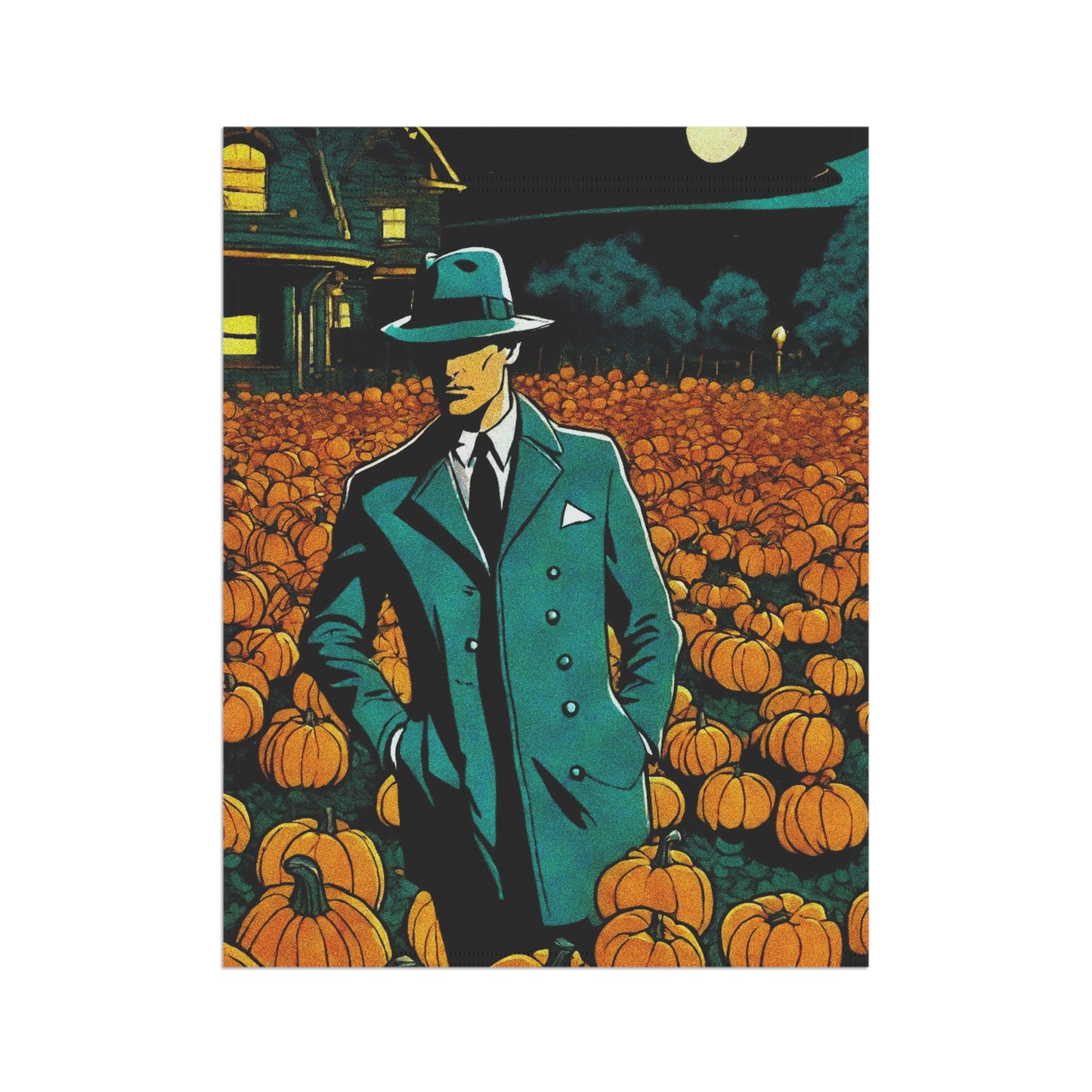 "Tormented Stroll Through The Pumpkin Patch" Garden & House Banner