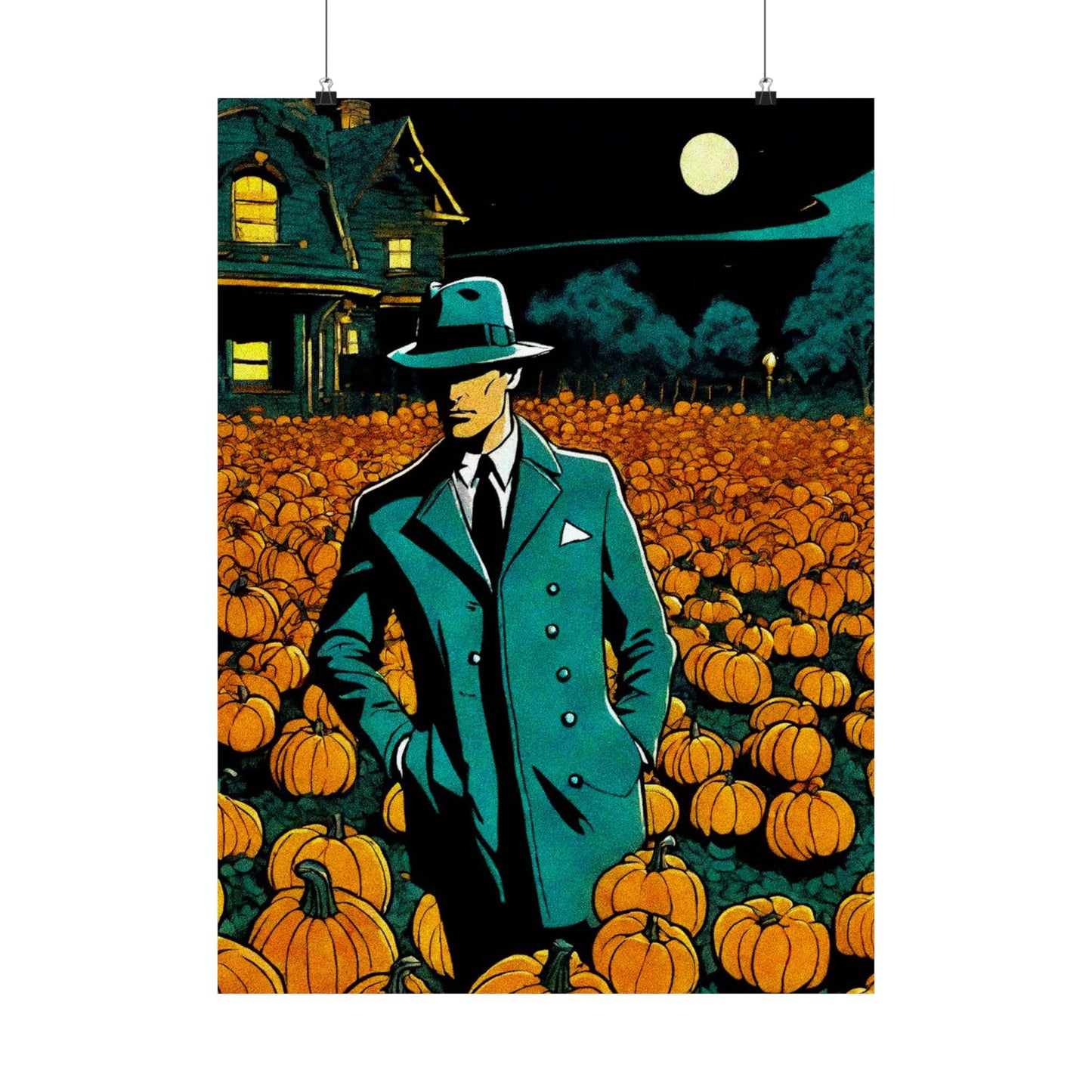 "Tormented Stroll through the pumpkin patch" Matte Vertical Posters