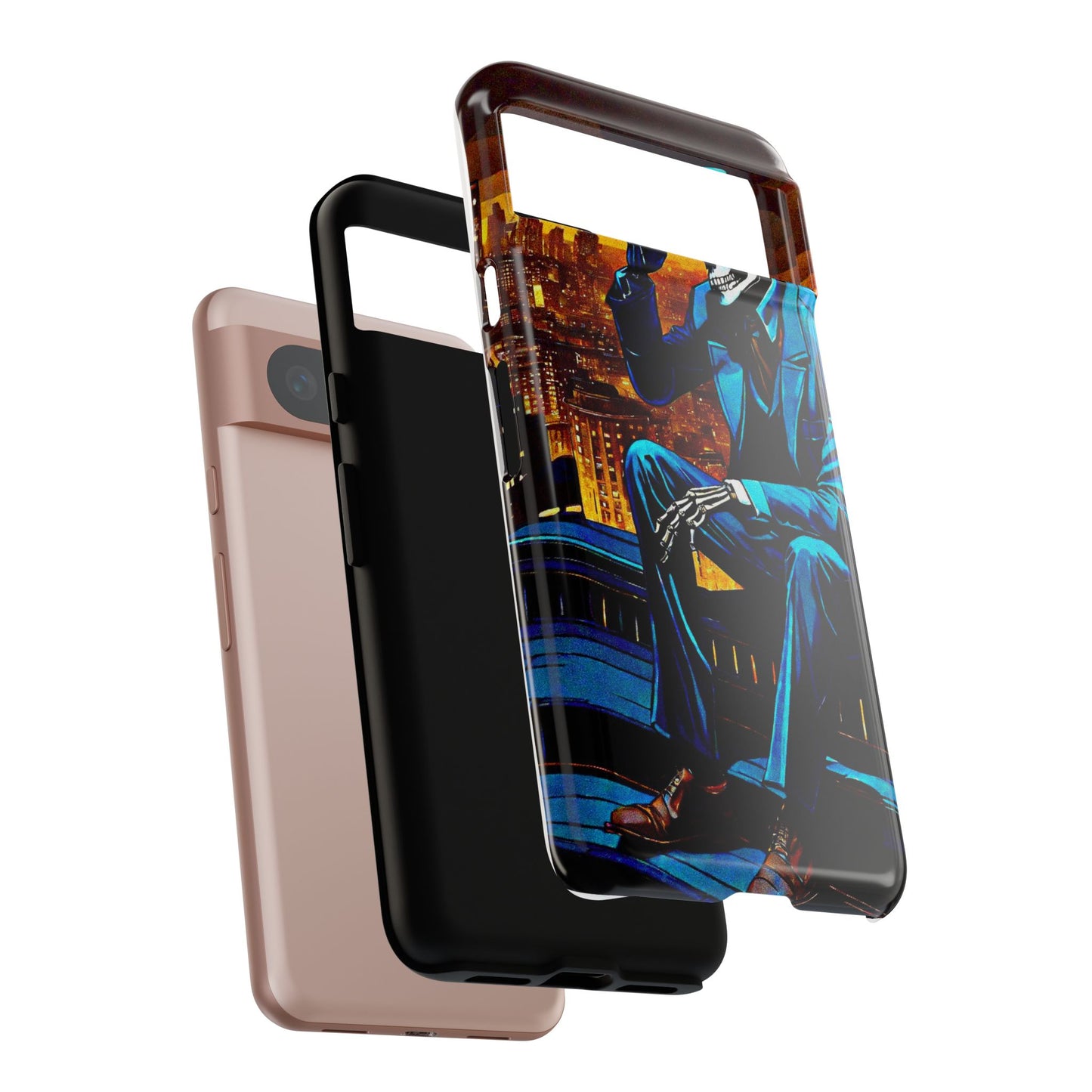 "Night On the Ton" Urban Skeleton Tough Case Stylish Phone Protection for Trendsetters