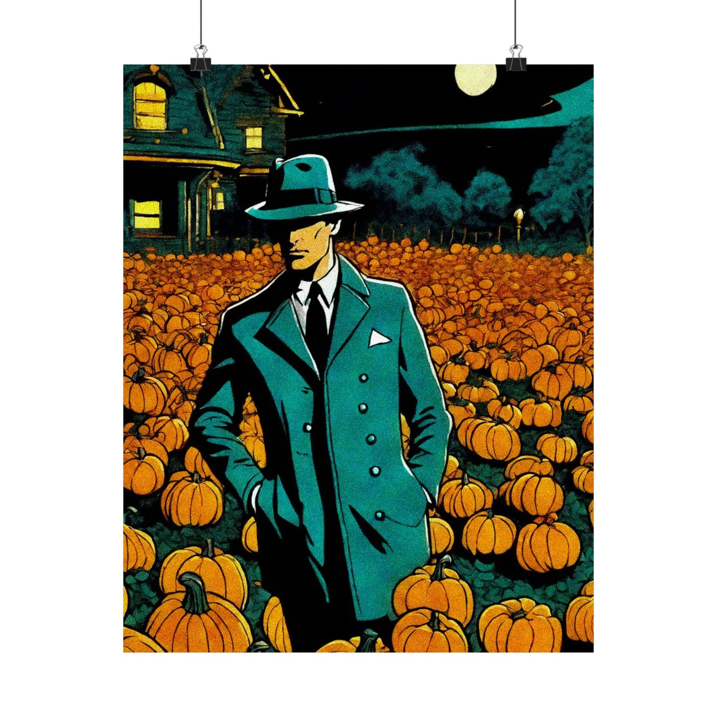 "Tormented Stroll through the pumpkin patch" Matte Vertical Posters