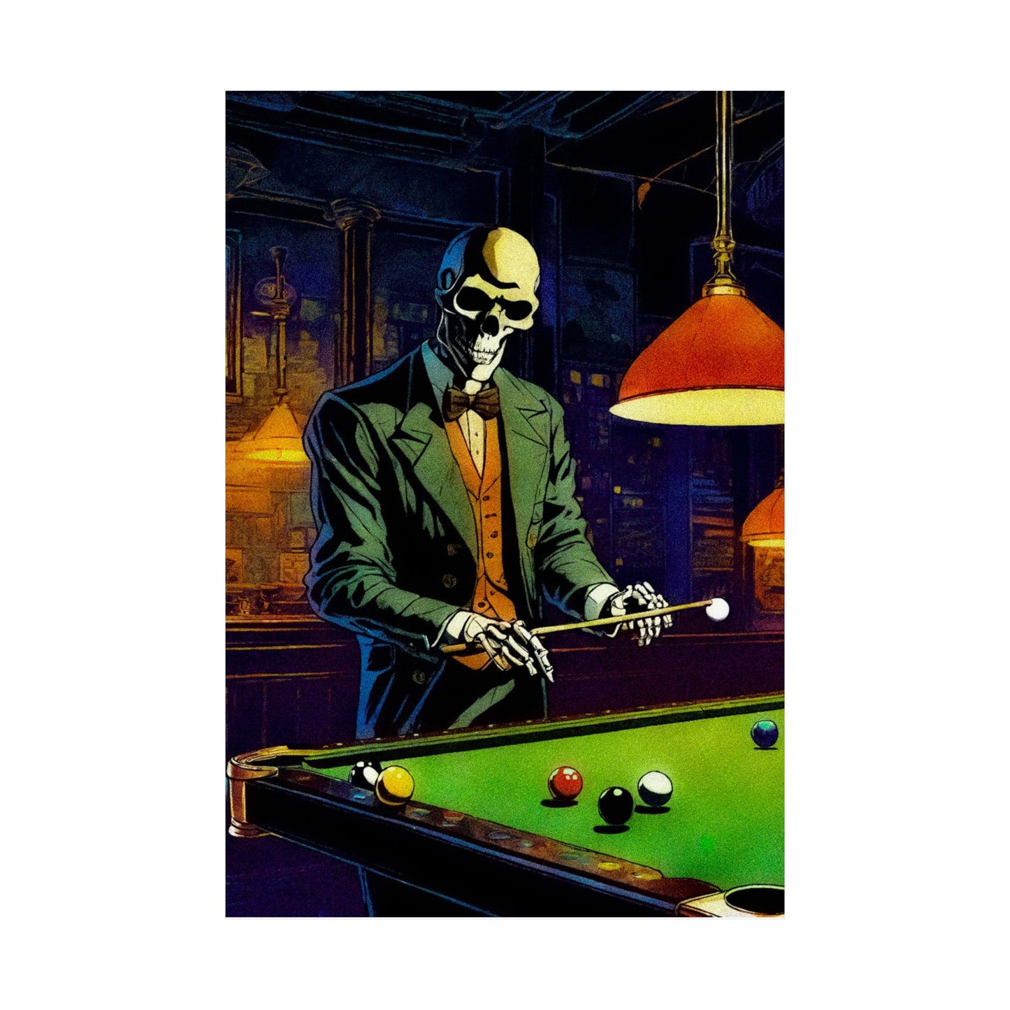 "Mr.Bonez's Jazz Bar (pool)" Matte Vertical Posters