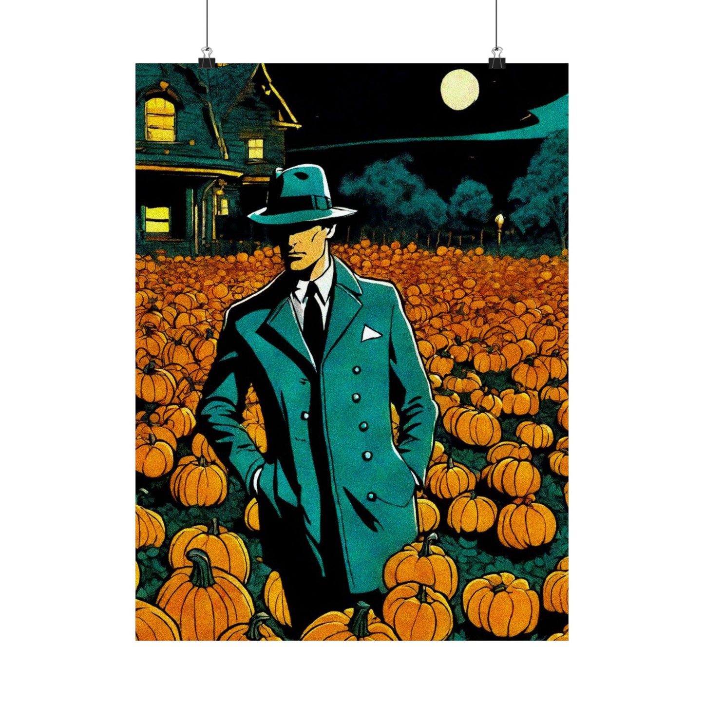 "Tormented Stroll through the pumpkin patch" Matte Vertical Posters