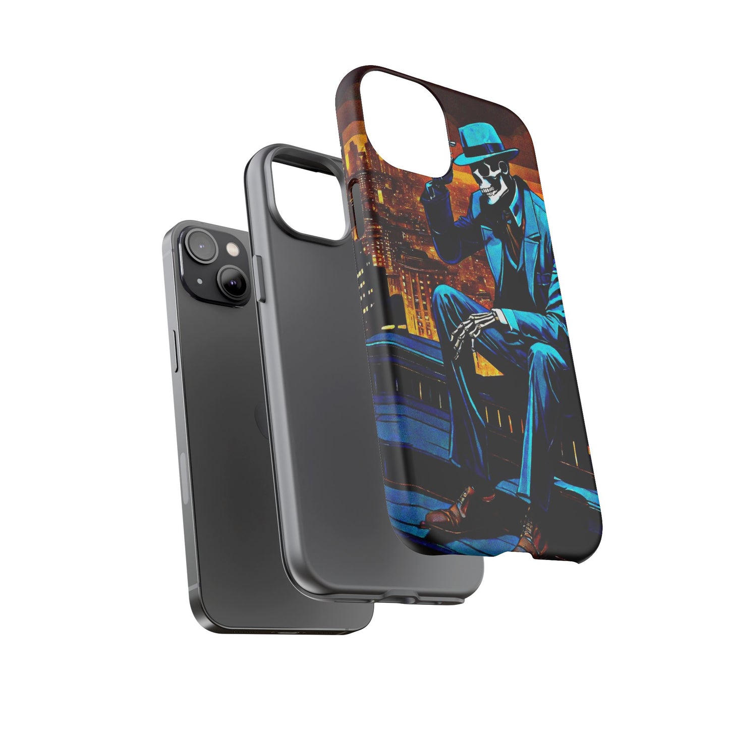 "Night On the Ton" Urban Skeleton Tough Case Stylish Phone Protection for Trendsetters