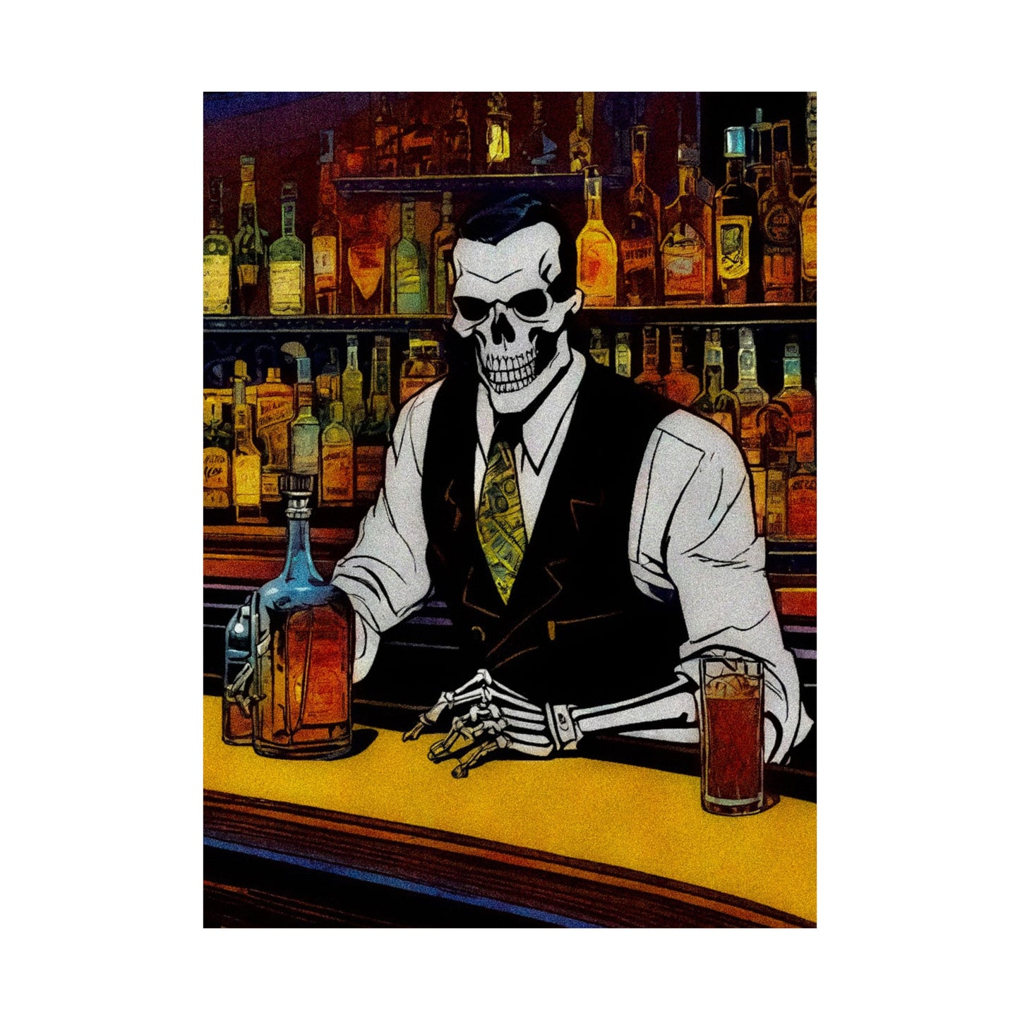 "Bartender Bonez" Matte Vertical Posters