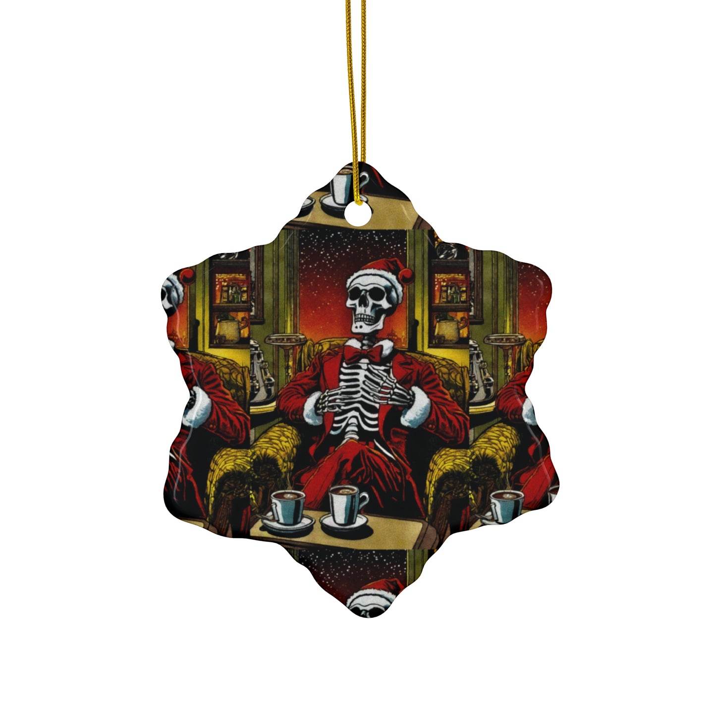 "Santee Bonez"  Ceramic Ornament