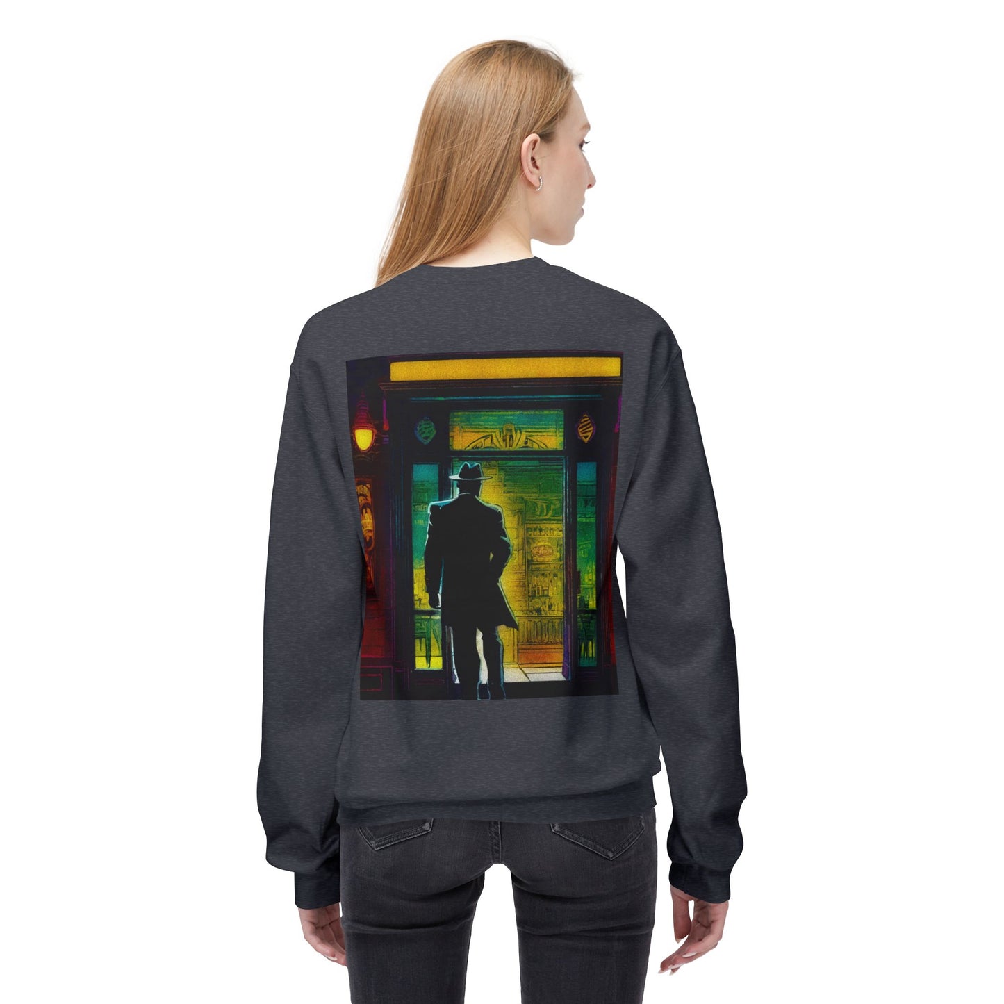 "Monday Nights" Vintage Jazz Bar Crewneck Sweatshirt - Unisex Midweight Fleece