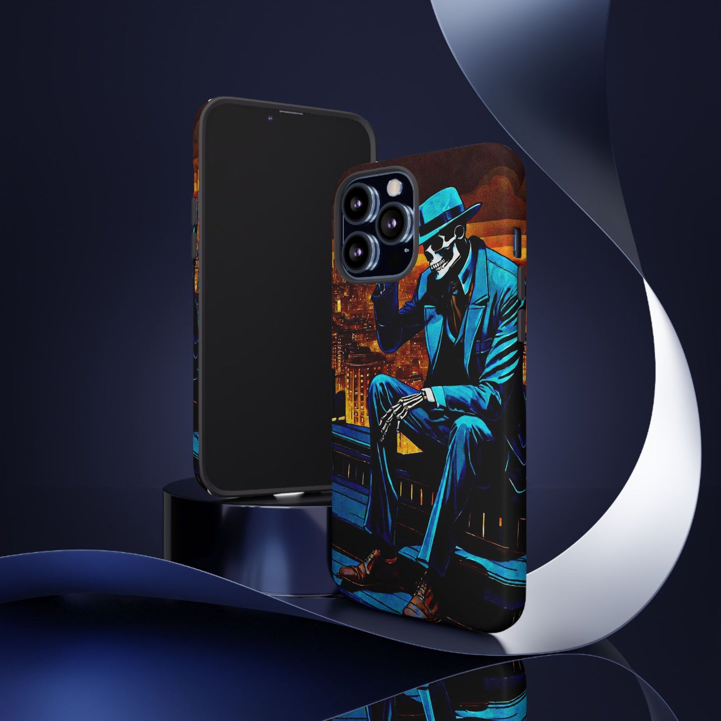 "Night On the Ton" Urban Skeleton Tough Case Stylish Phone Protection for Trendsetters