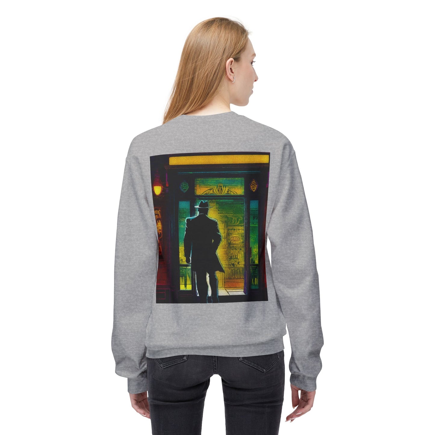 "Monday Nights" Vintage Jazz Bar Crewneck Sweatshirt - Unisex Midweight Fleece