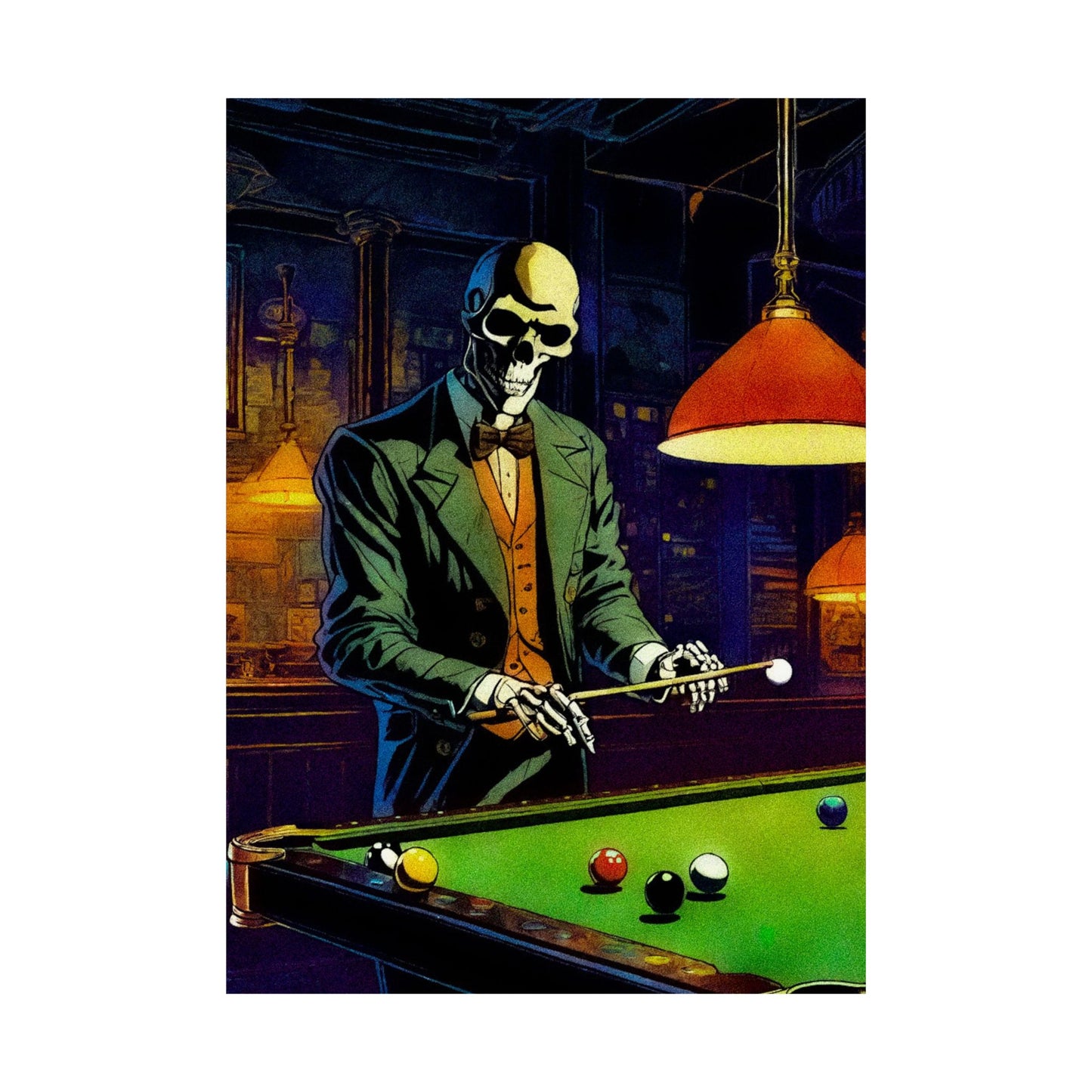 "Mr.Bonez's Jazz Bar (pool)" Matte Vertical Posters