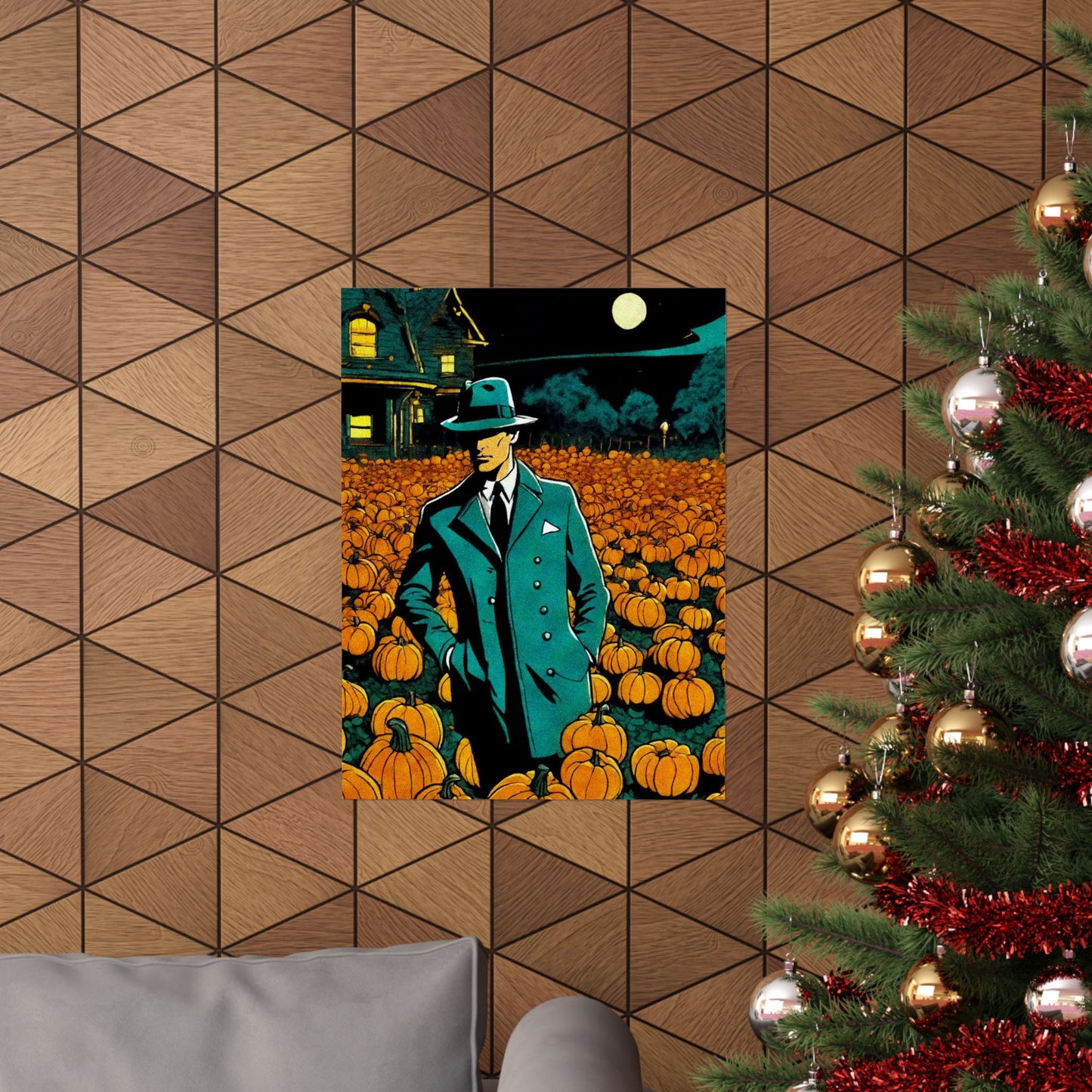 "Tormented Stroll through the pumpkin patch" Matte Vertical Posters