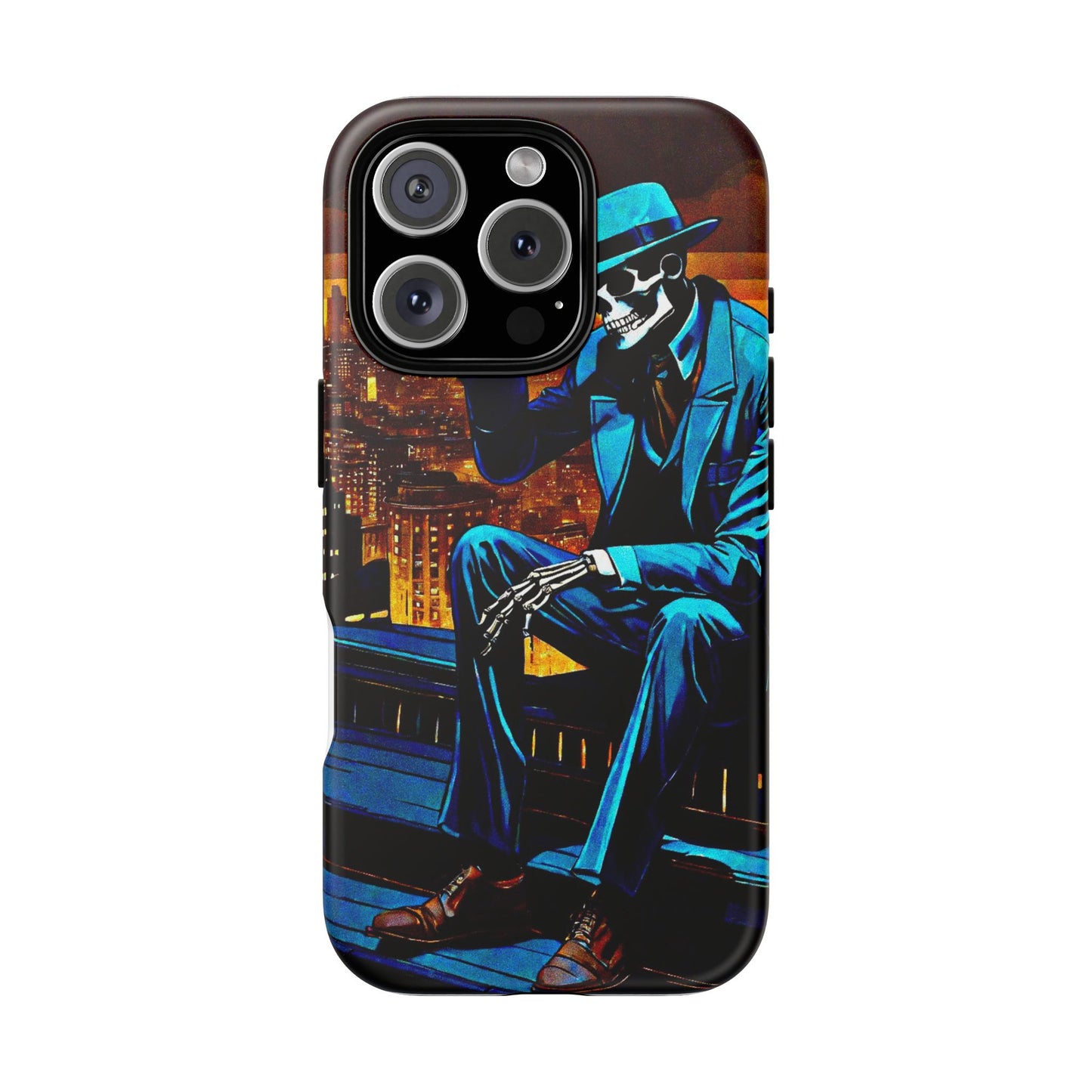 "Night On the Ton" Urban Skeleton Tough Case Stylish Phone Protection for Trendsetters