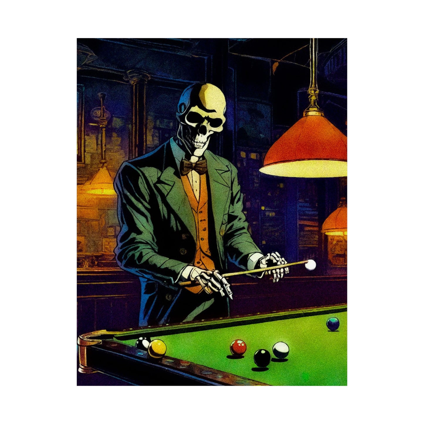 "Mr.Bonez's Jazz Bar (pool)" Matte Vertical Posters