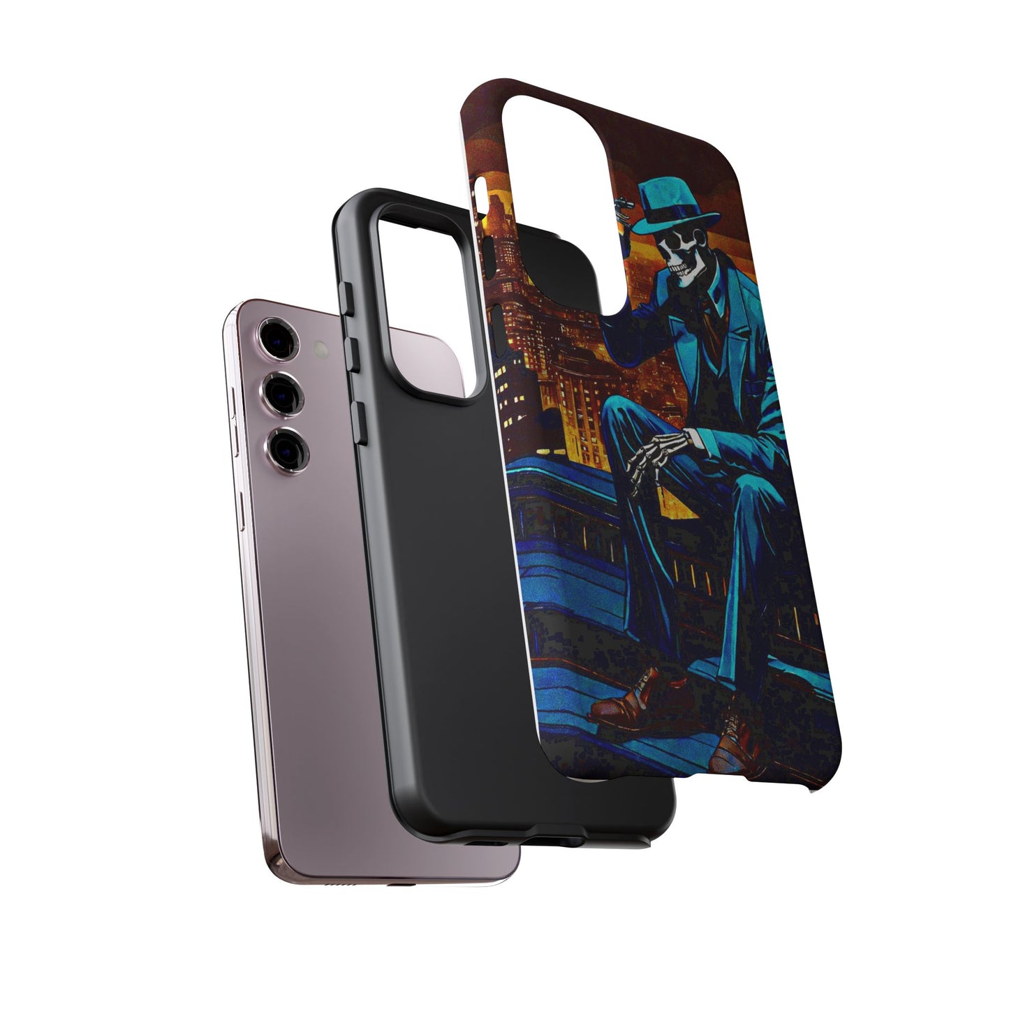 "Night On the Ton" Urban Skeleton Tough Case Stylish Phone Protection for Trendsetters