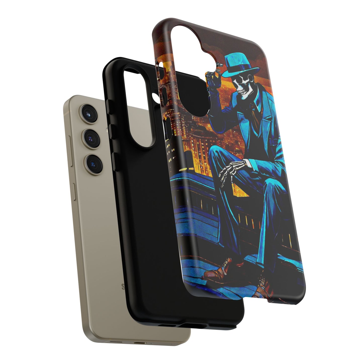 "Night On the Ton" Urban Skeleton Tough Case Stylish Phone Protection for Trendsetters