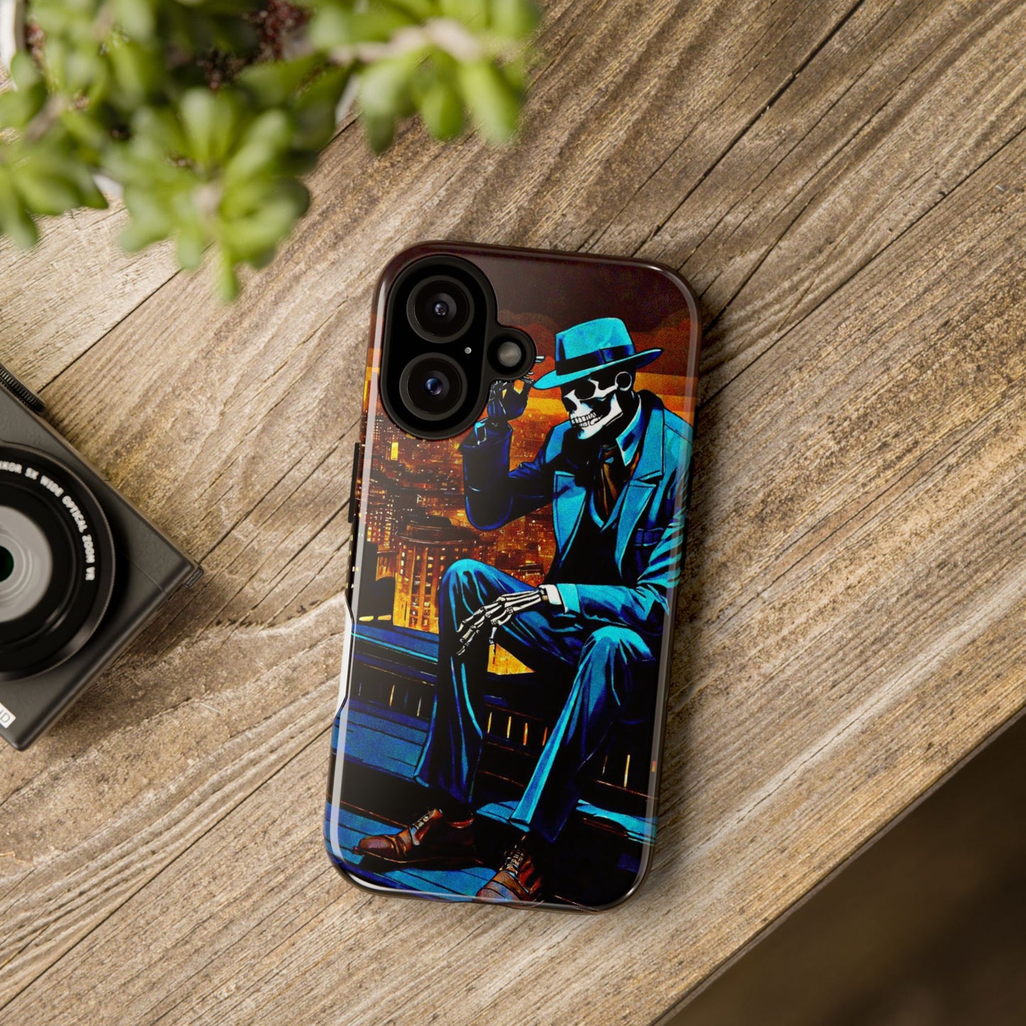 "Night On the Ton" Urban Skeleton Tough Case Stylish Phone Protection for Trendsetters