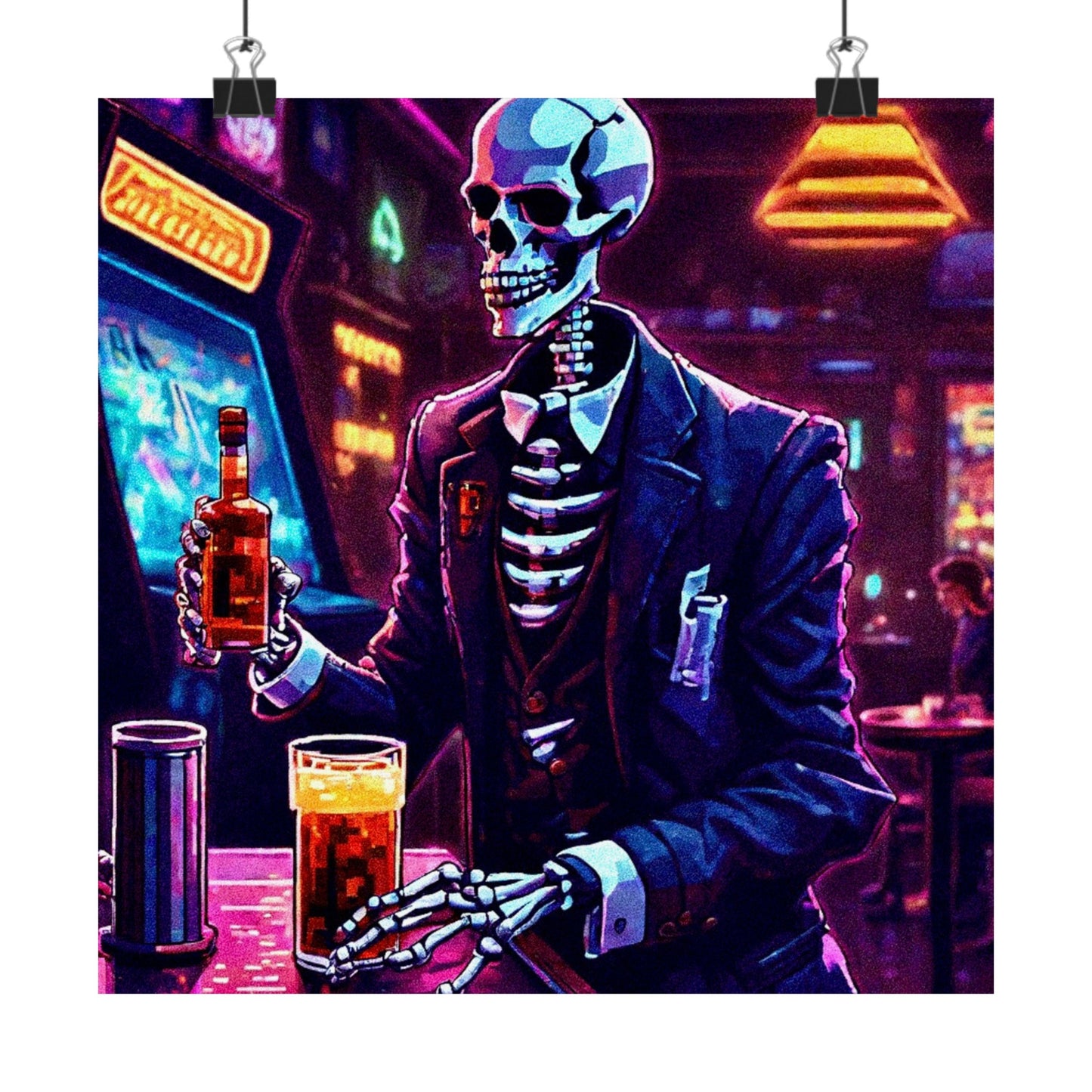 Booze, Bonez, and arcades Posters