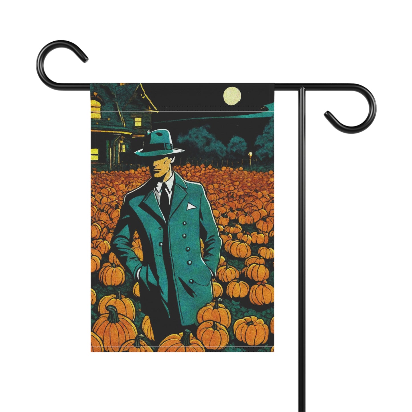 "Tormented Stroll Through The Pumpkin Patch" Garden & House Banner