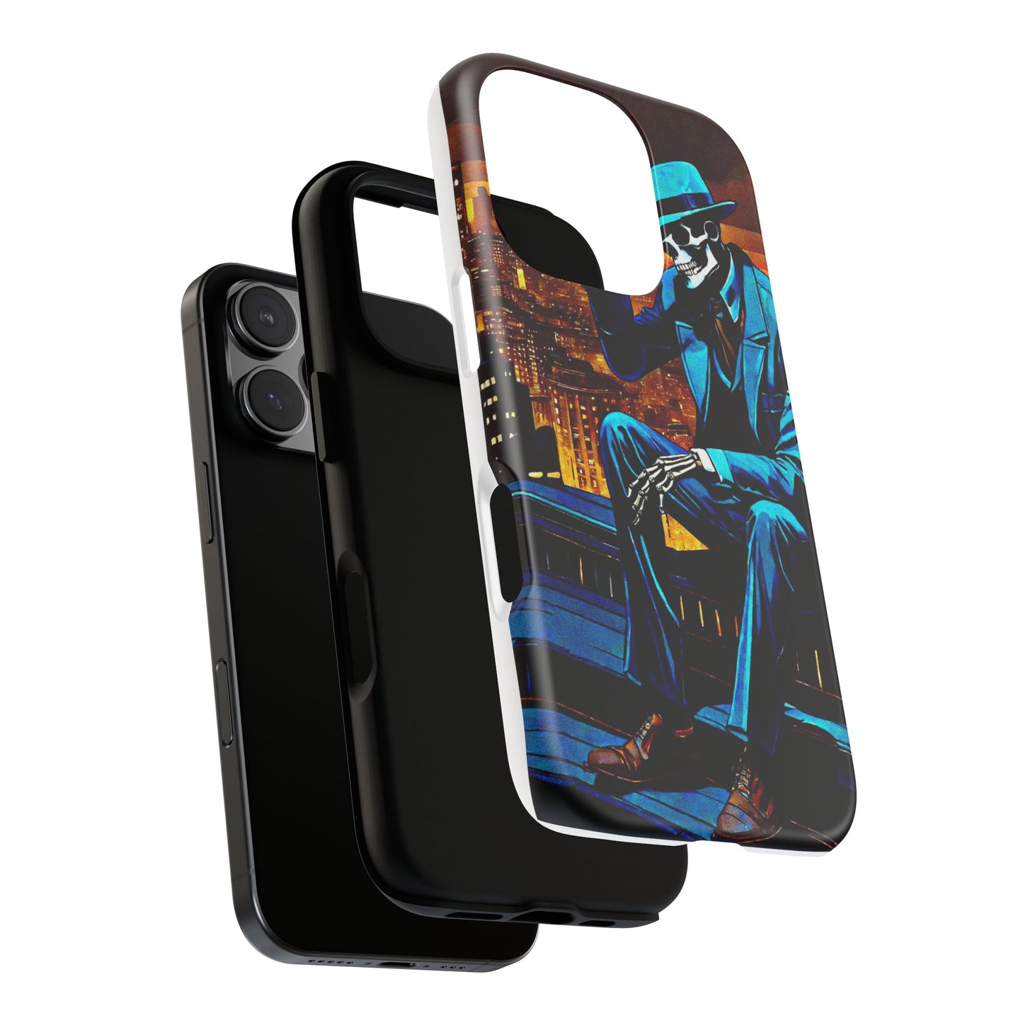 "Night On the Ton" Urban Skeleton Tough Case Stylish Phone Protection for Trendsetters