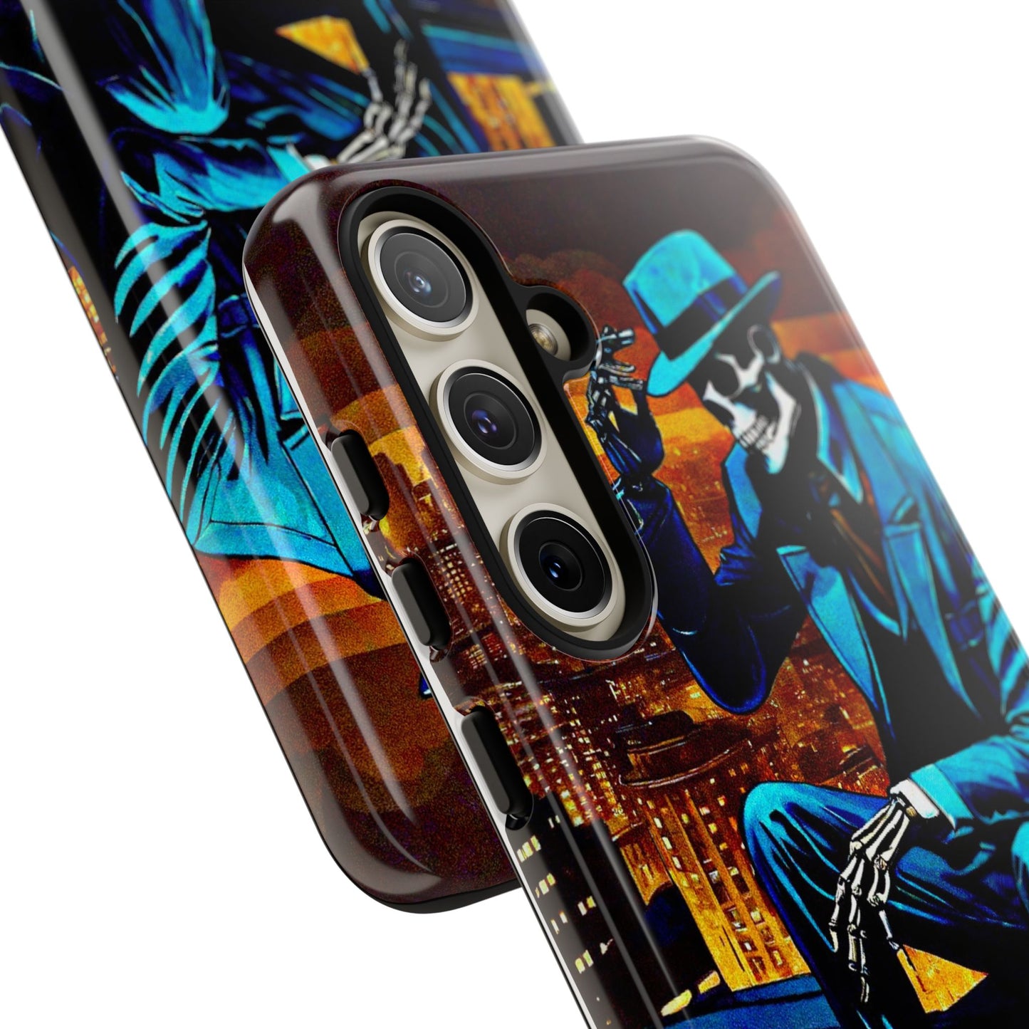 "Night On the Ton" Urban Skeleton Tough Case Stylish Phone Protection for Trendsetters