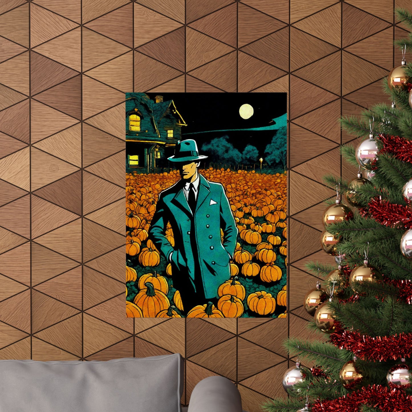 "Tormented Stroll through the pumpkin patch" Matte Vertical Posters