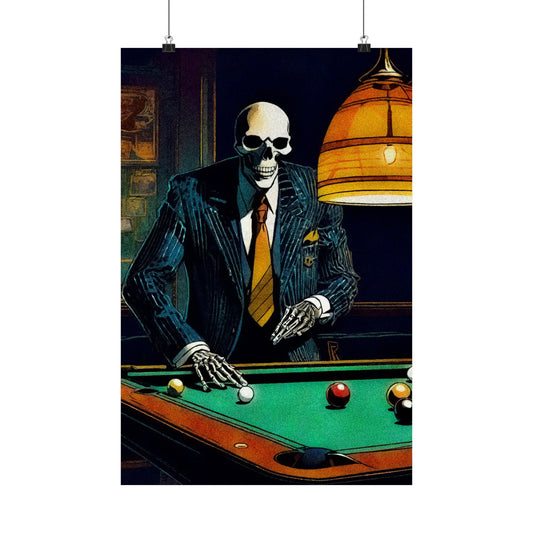 "Pinstripe Bonez" Matte Vertical Posters