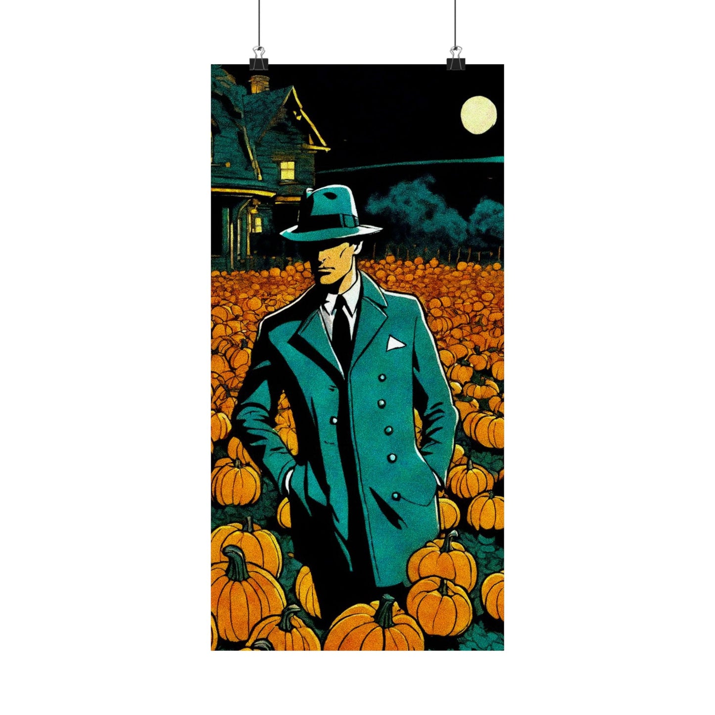 "Tormented Stroll through the pumpkin patch" Matte Vertical Posters