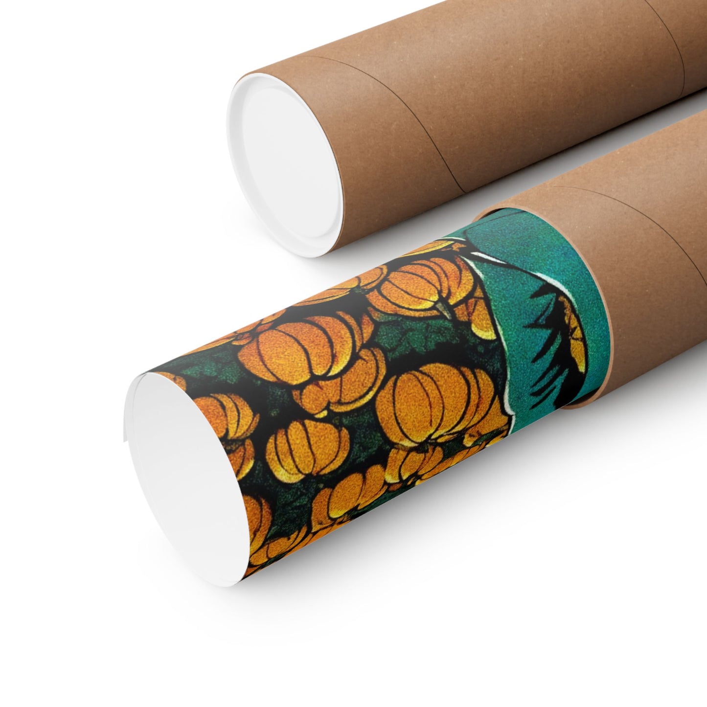 "Tormented Stroll through the pumpkin patch" Matte Vertical Posters