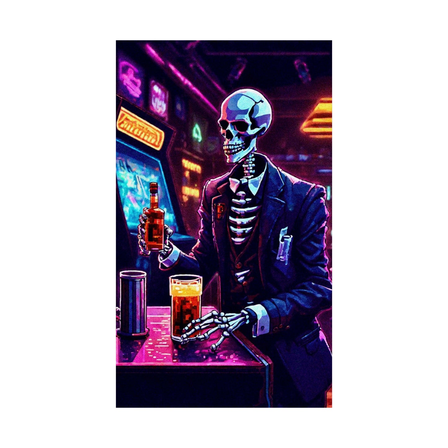 Booze, Bonez, and arcades Posters