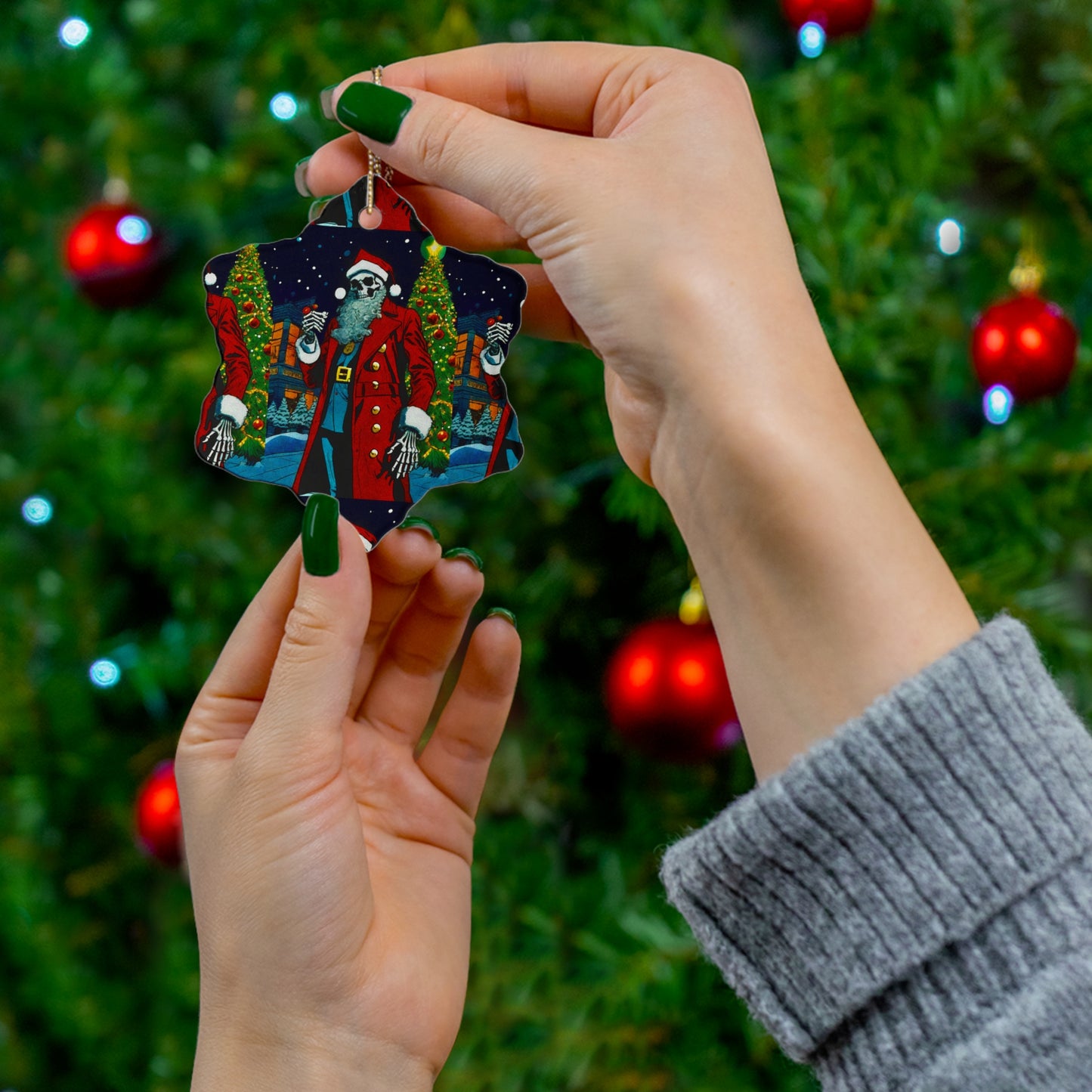 "Merry Christmas Mr.Bonez !" Ceramic Ornament