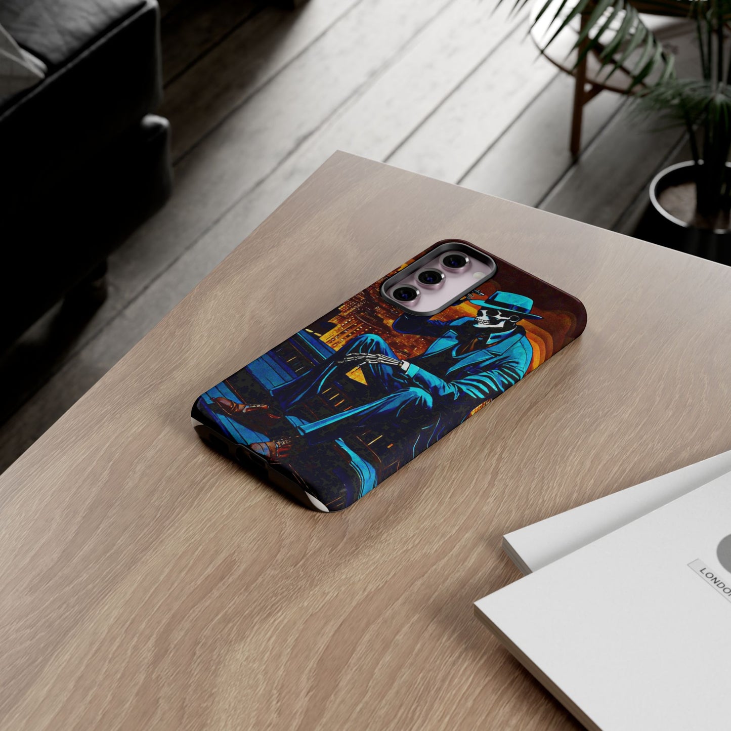 "Night On the Ton" Urban Skeleton Tough Case Stylish Phone Protection for Trendsetters