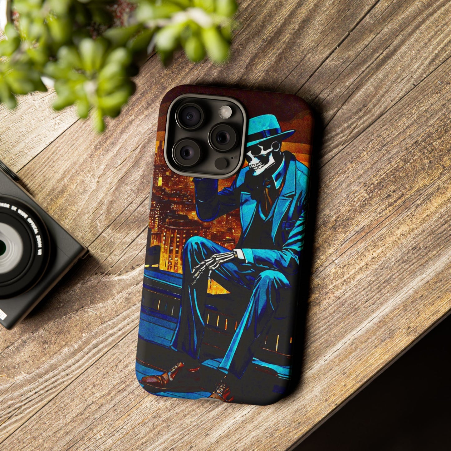 "Night On the Ton" Urban Skeleton Tough Case Stylish Phone Protection for Trendsetters