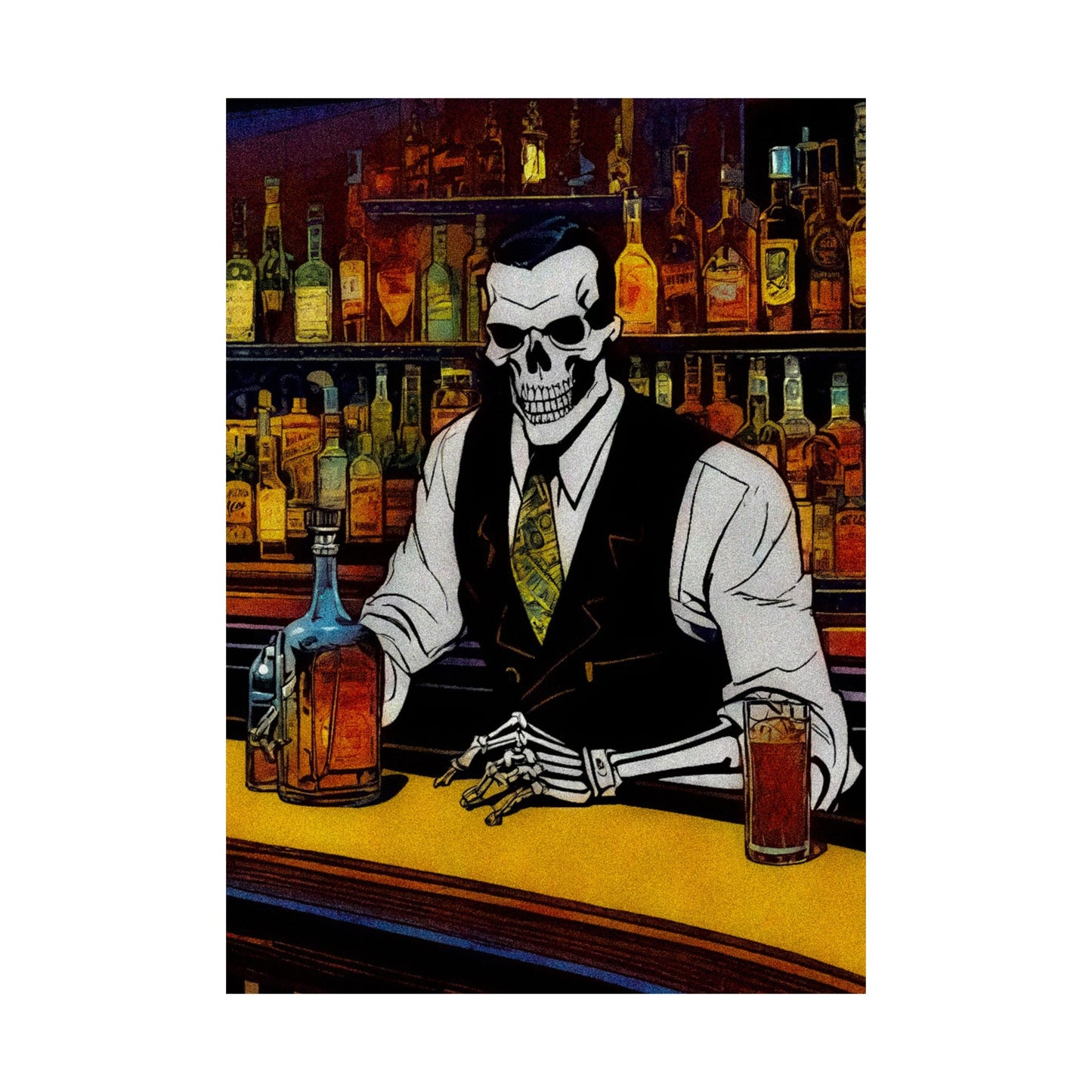 "Bartender Bonez" Matte Vertical Posters