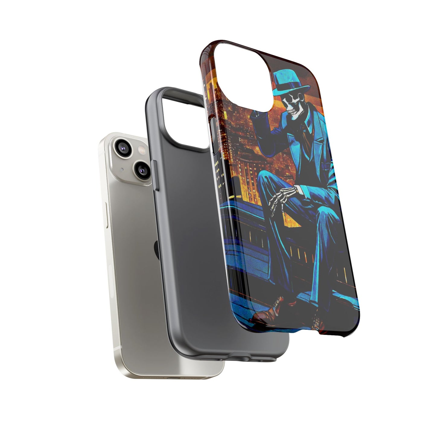 "Night On the Ton" Urban Skeleton Tough Case Stylish Phone Protection for Trendsetters