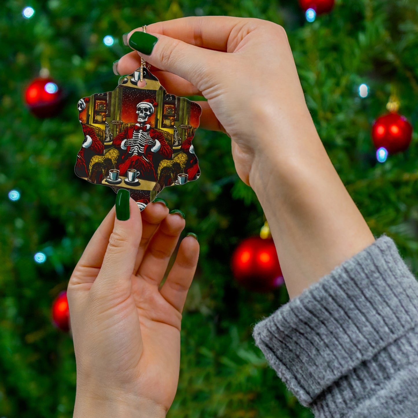 "Santee Bonez"  Ceramic Ornament