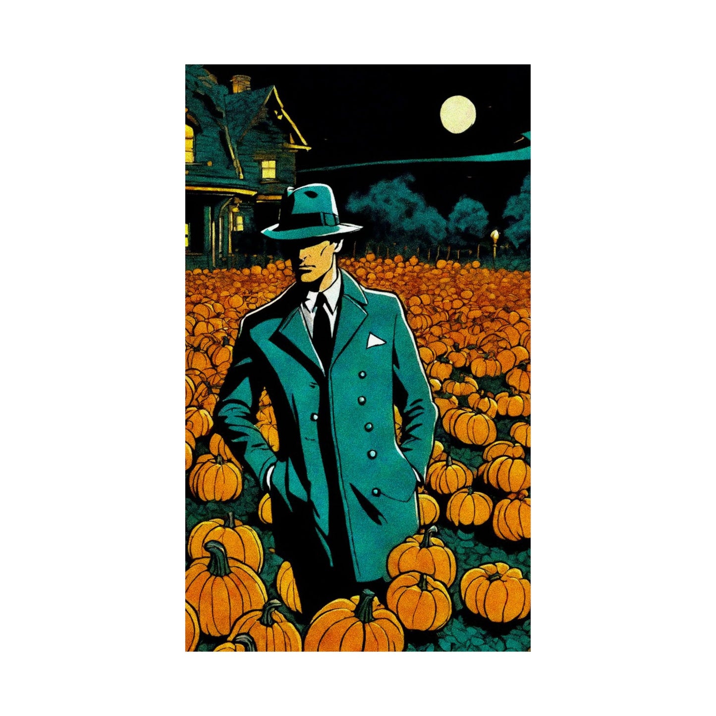 "Tormented Stroll through the pumpkin patch" Matte Vertical Posters