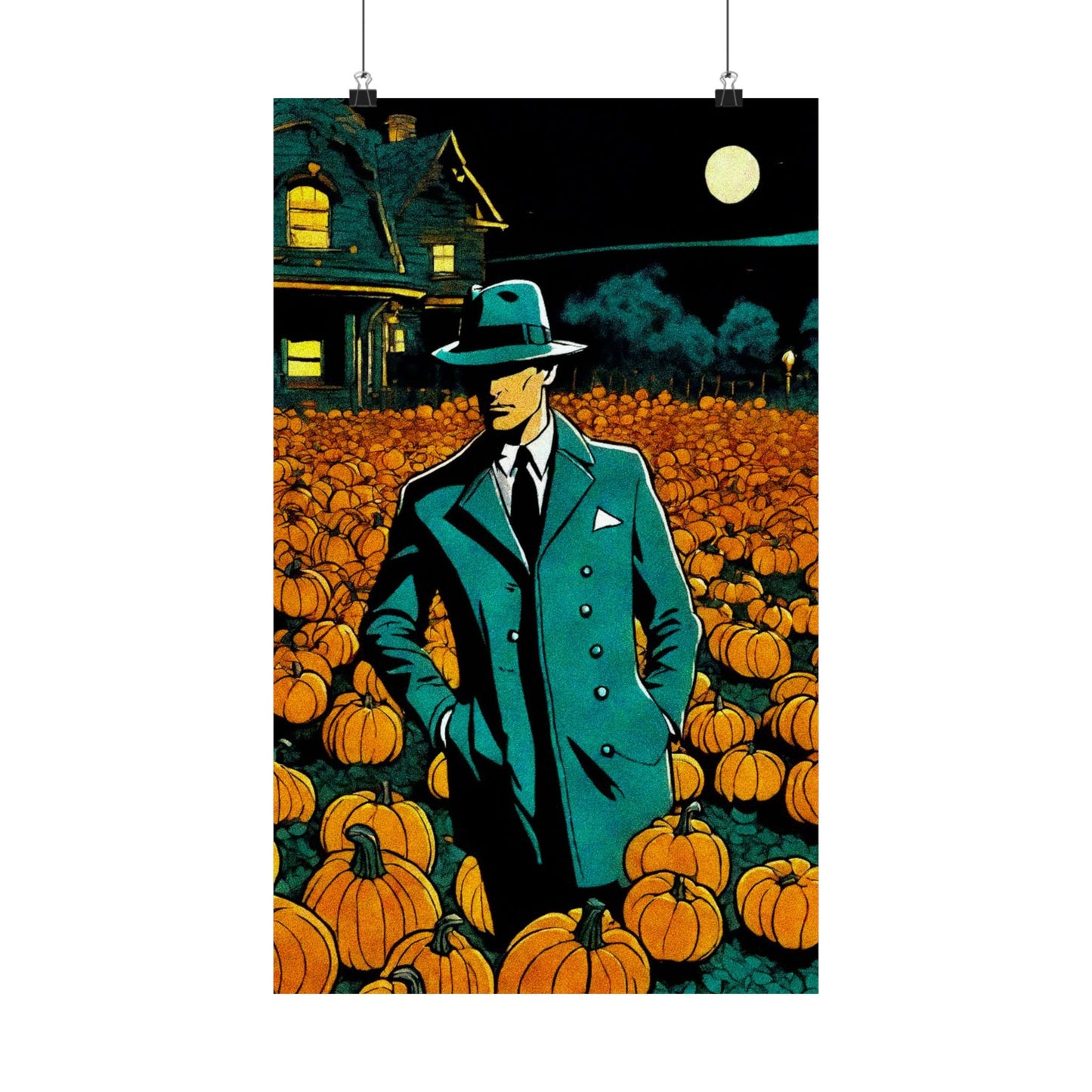 "Tormented Stroll through the pumpkin patch" Matte Vertical Posters