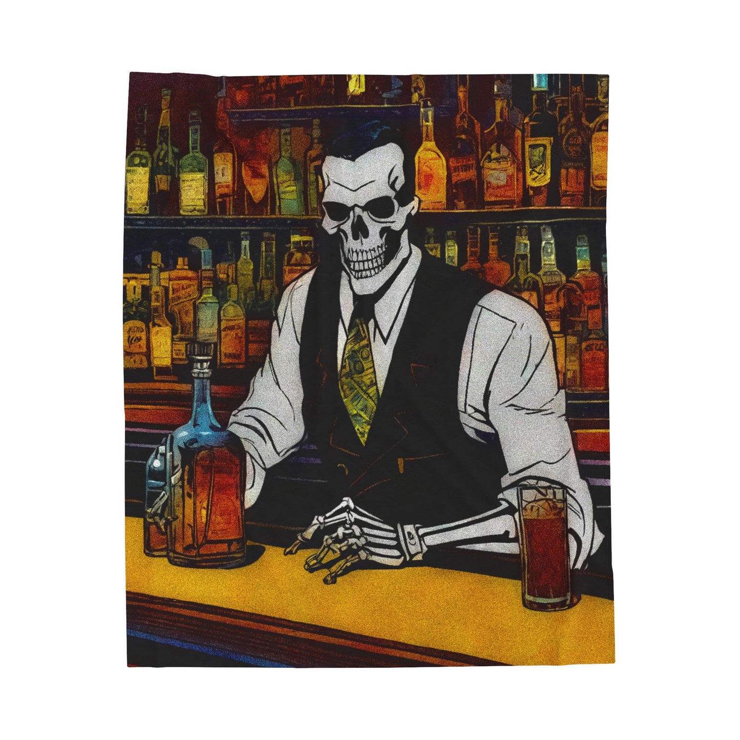 "Bartender Bonez" Velveteen Plush Blanket