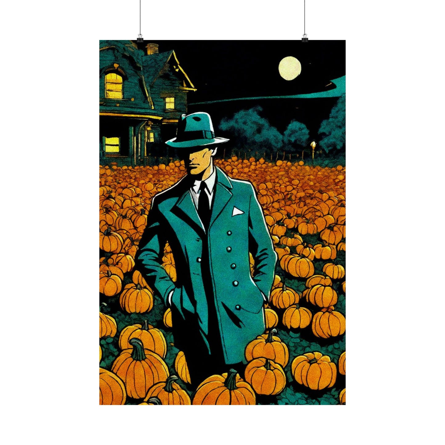 "Tormented Stroll through the pumpkin patch" Matte Vertical Posters