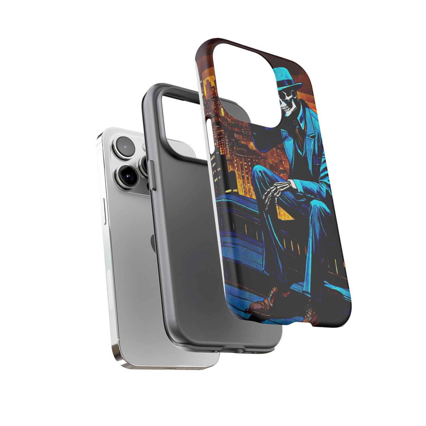 "Night On the Ton" Urban Skeleton Tough Case Stylish Phone Protection for Trendsetters