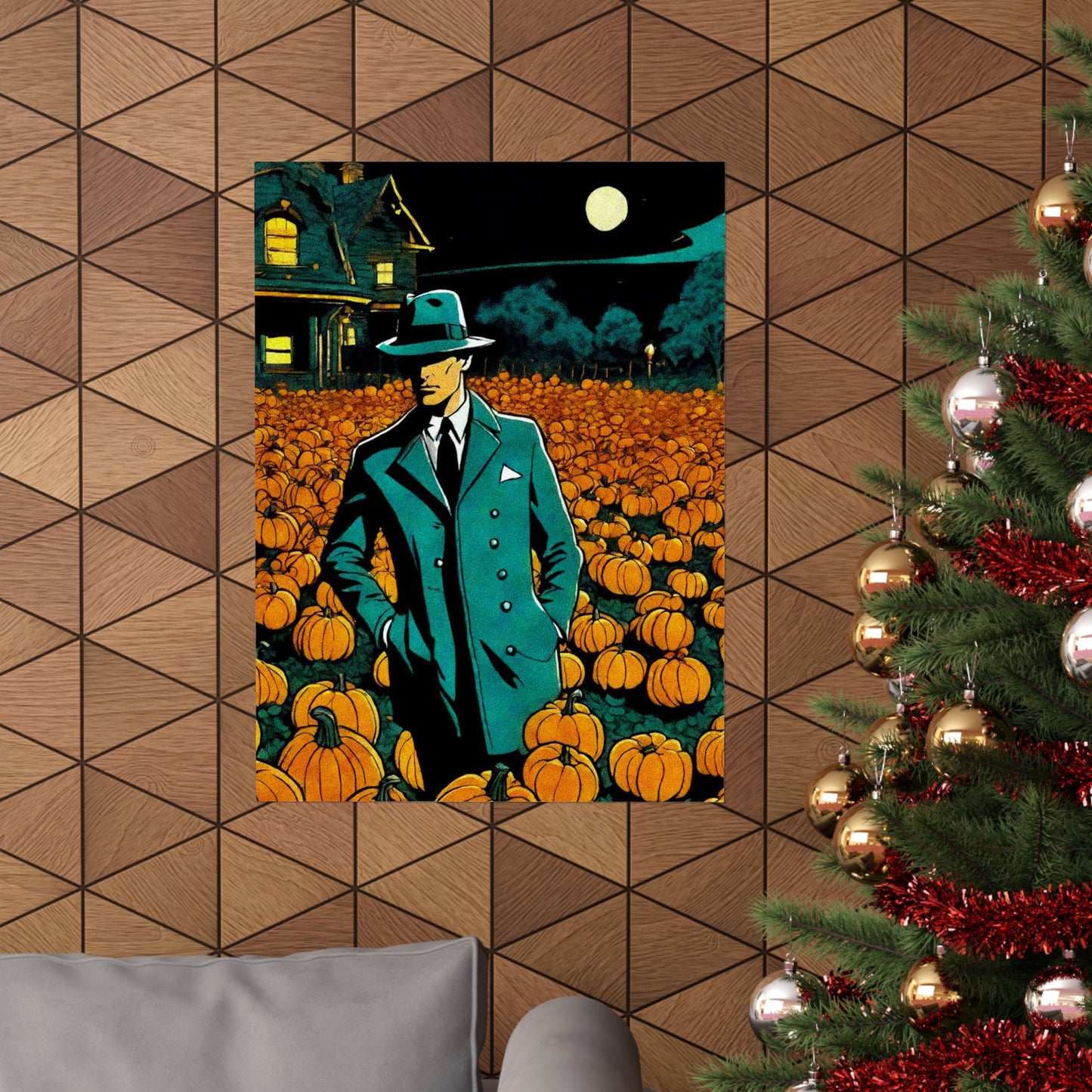 "Tormented Stroll through the pumpkin patch" Matte Vertical Posters