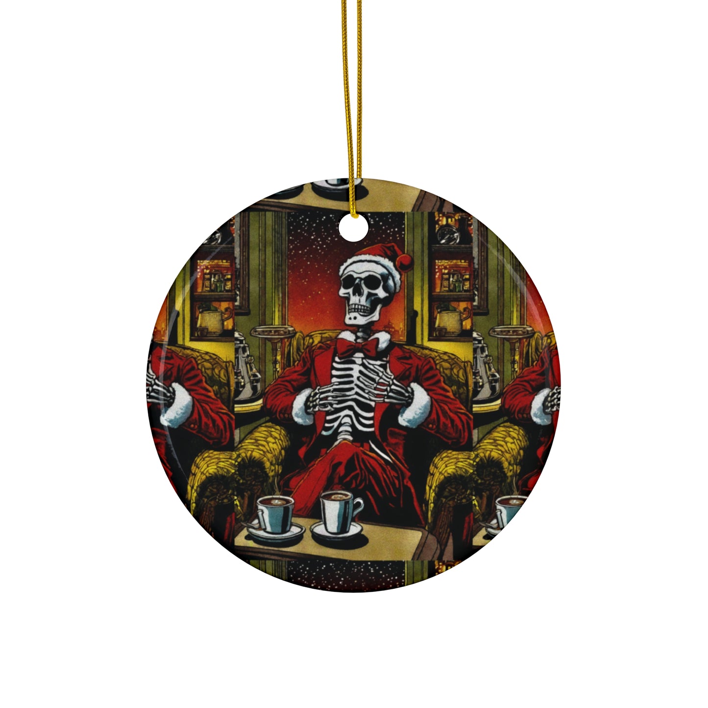 "Santee Bonez"  Ceramic Ornament