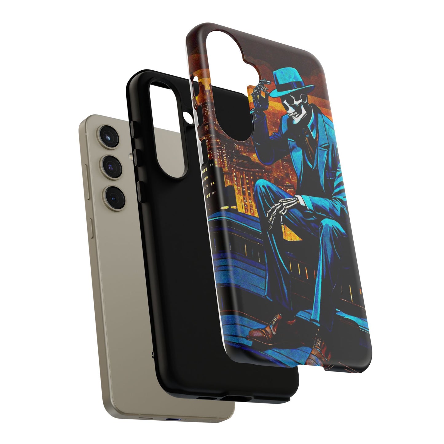 "Night On the Ton" Urban Skeleton Tough Case Stylish Phone Protection for Trendsetters