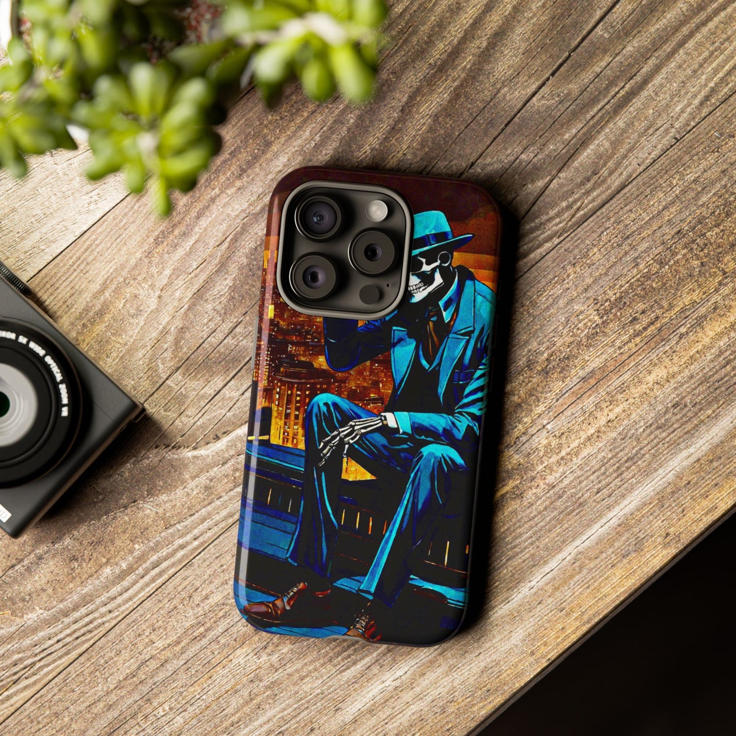 "Night On the Ton" Urban Skeleton Tough Case Stylish Phone Protection for Trendsetters