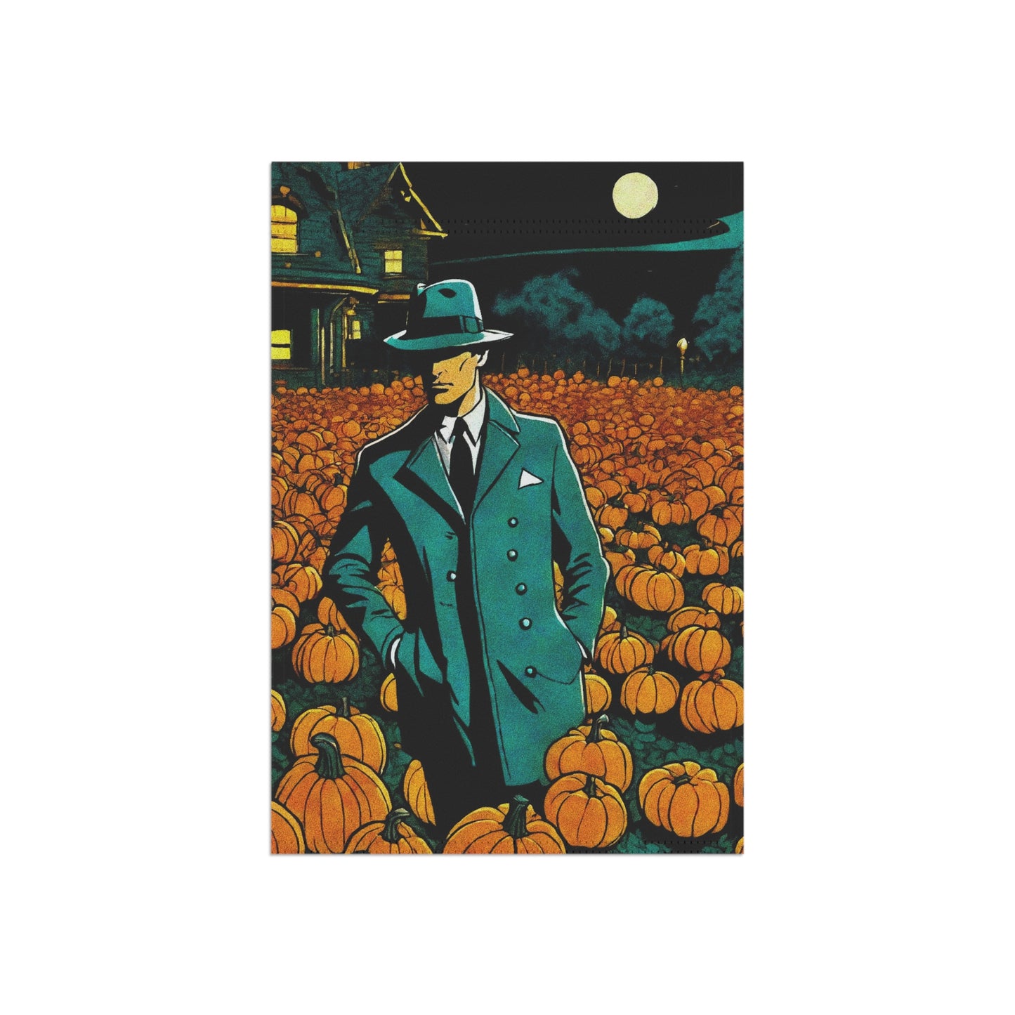 "Tormented Stroll Through The Pumpkin Patch" Garden & House Banner