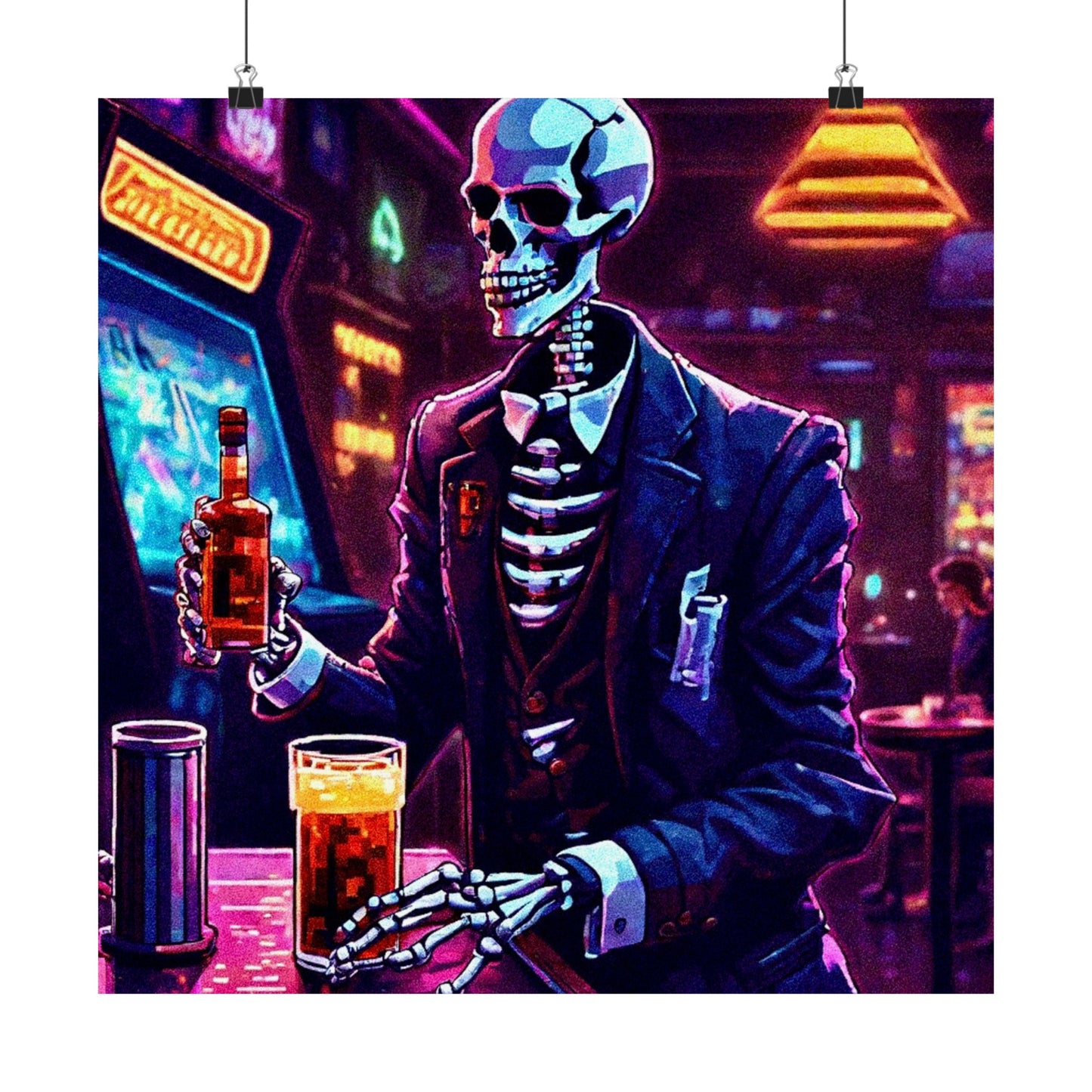 Booze, Bonez, and arcades Posters