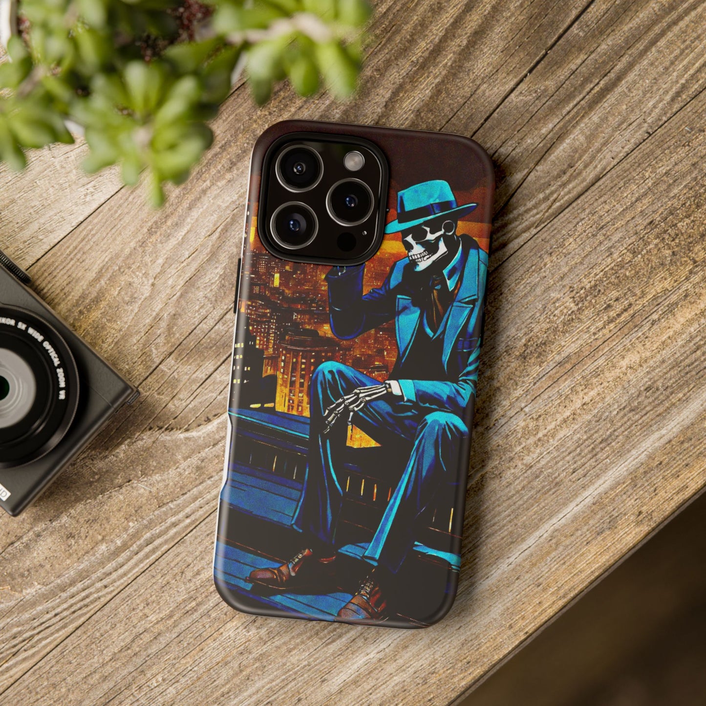 "Night On the Ton" Urban Skeleton Tough Case Stylish Phone Protection for Trendsetters