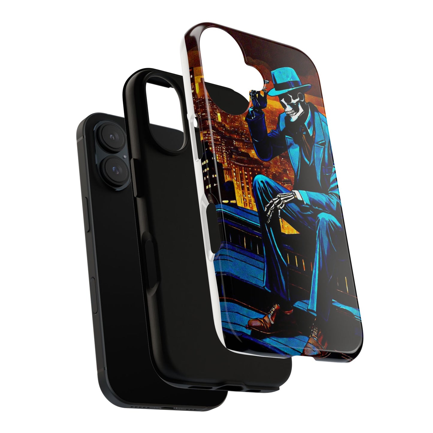 "Night On the Ton" Urban Skeleton Tough Case Stylish Phone Protection for Trendsetters