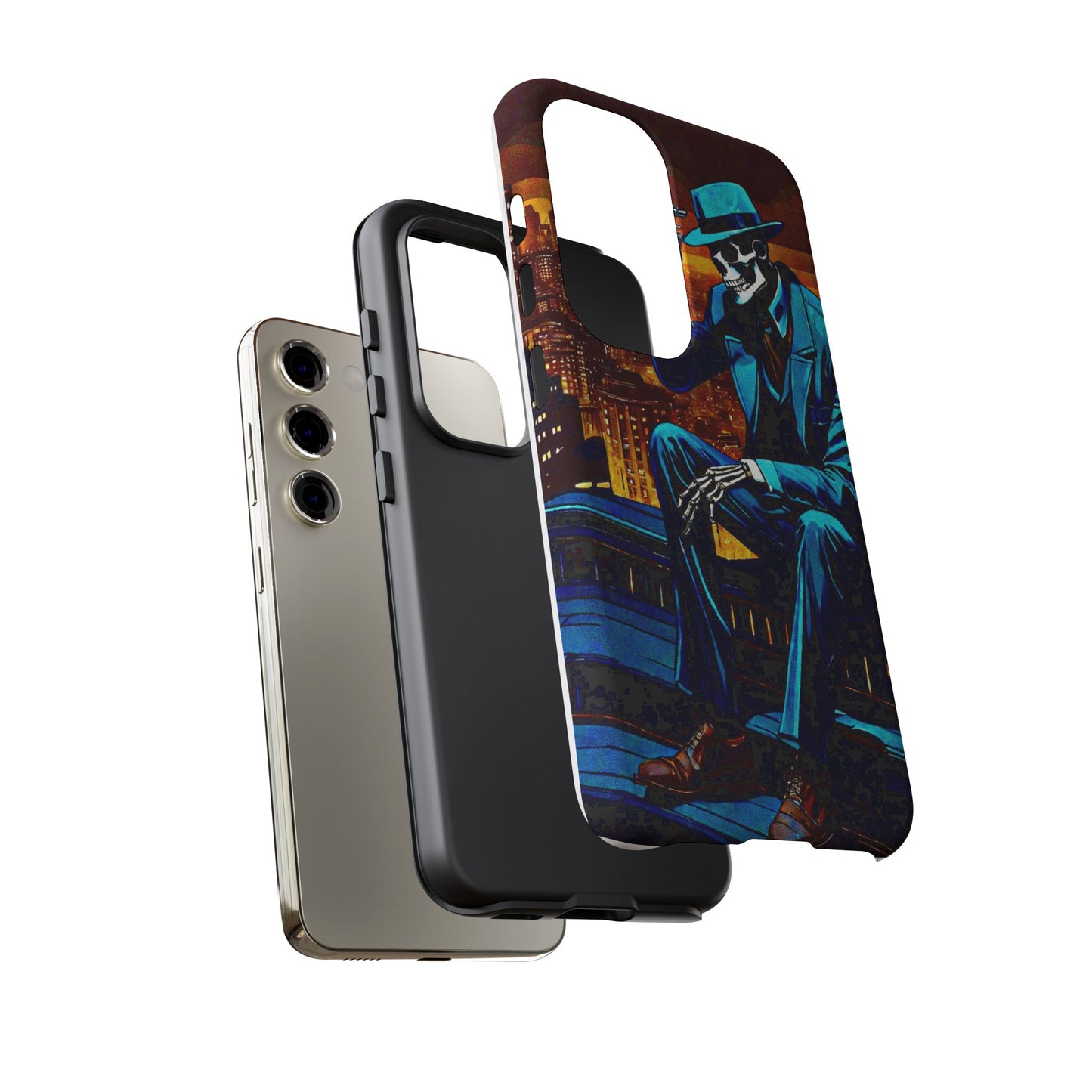 "Night On the Ton" Urban Skeleton Tough Case Stylish Phone Protection for Trendsetters