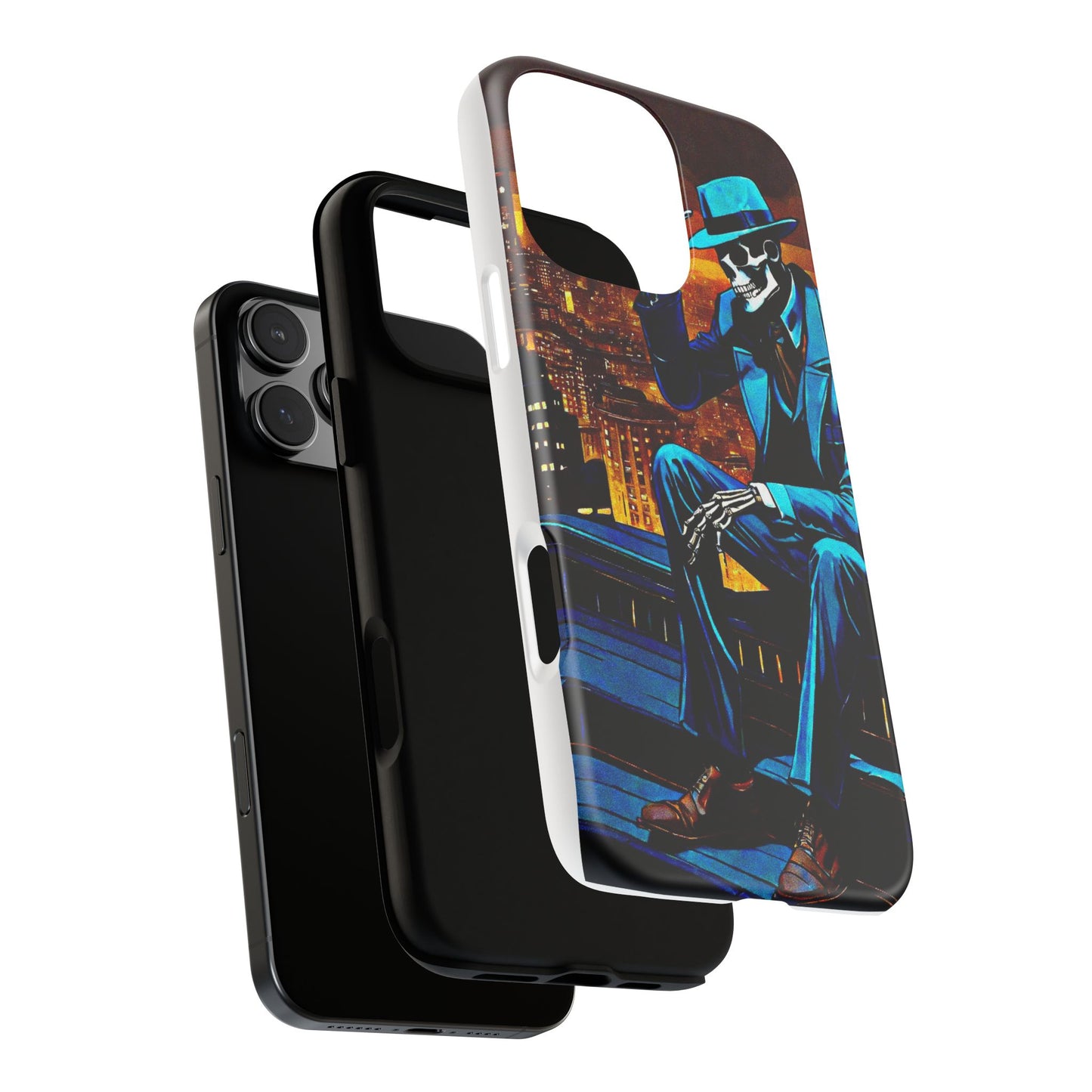 "Night On the Ton" Urban Skeleton Tough Case Stylish Phone Protection for Trendsetters