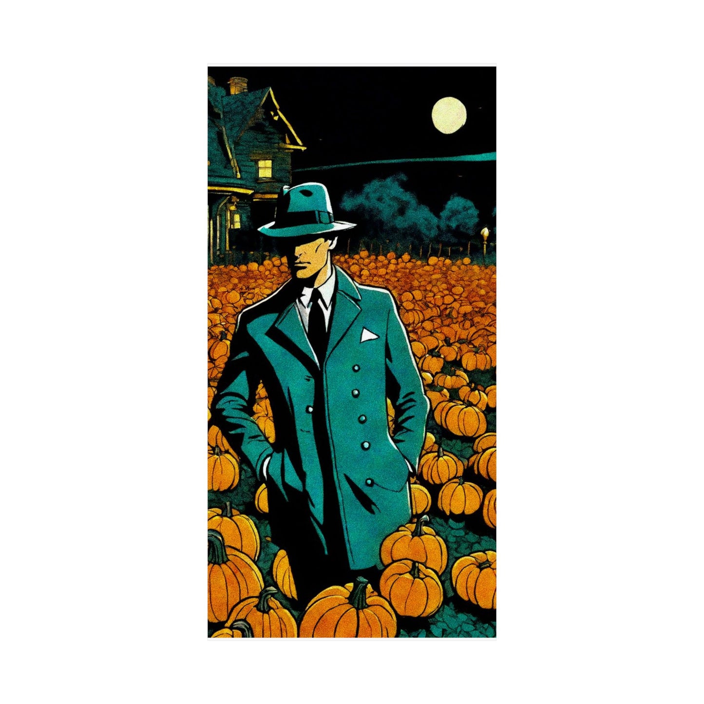 "Tormented Stroll through the pumpkin patch" Matte Vertical Posters